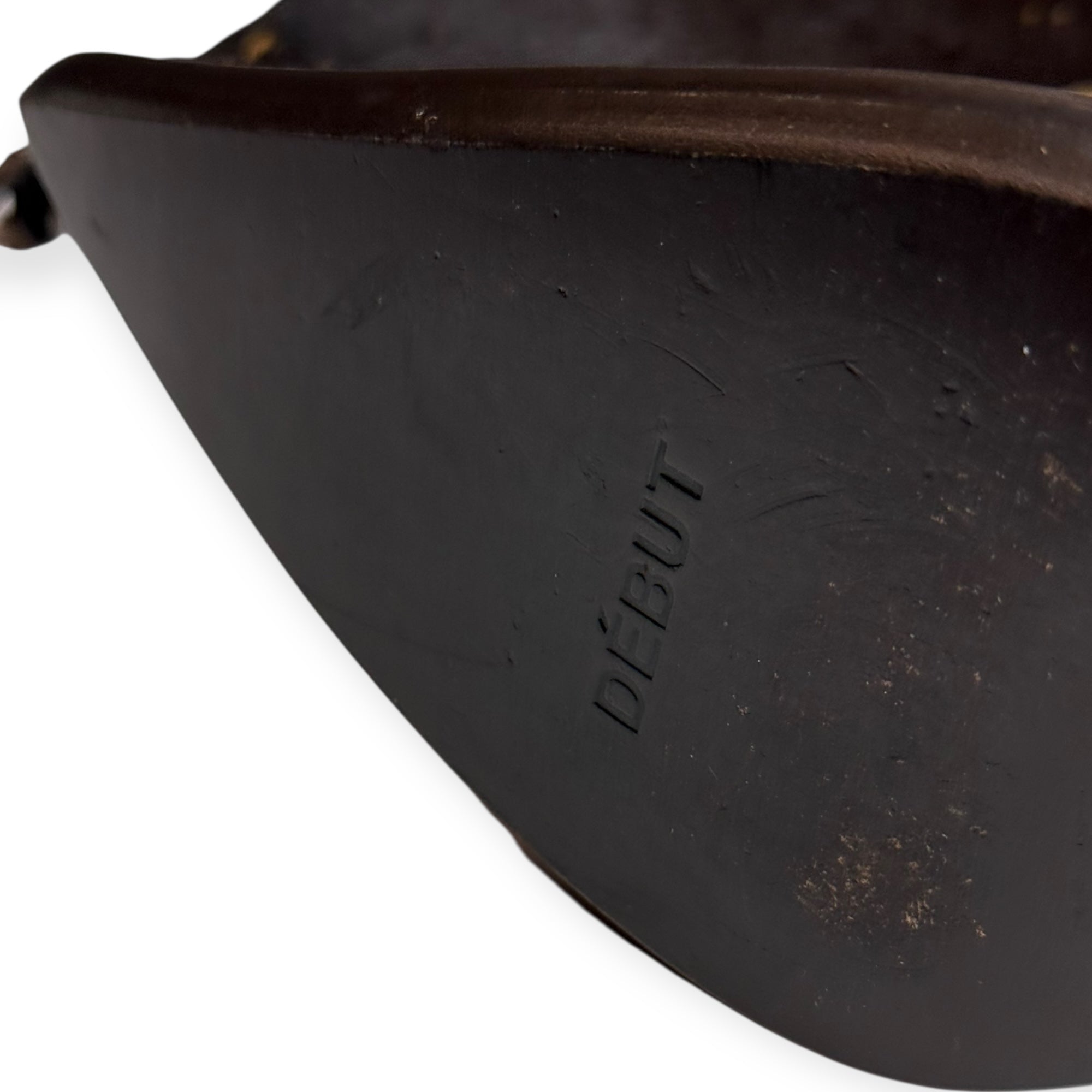 DÉBUT BLACK AND GOLD LEATHER BOOTS