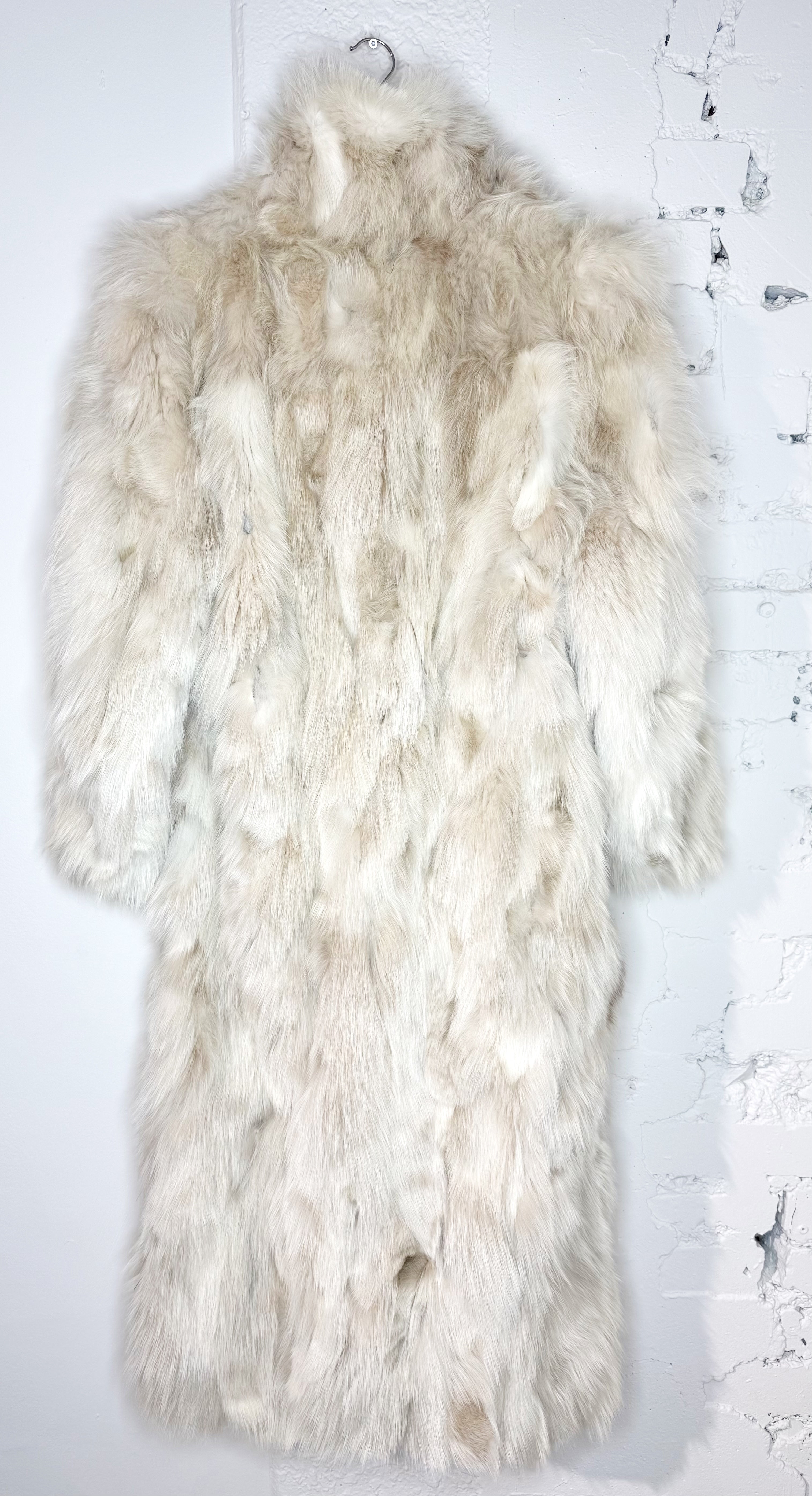 Vintage Long White Fur Coat