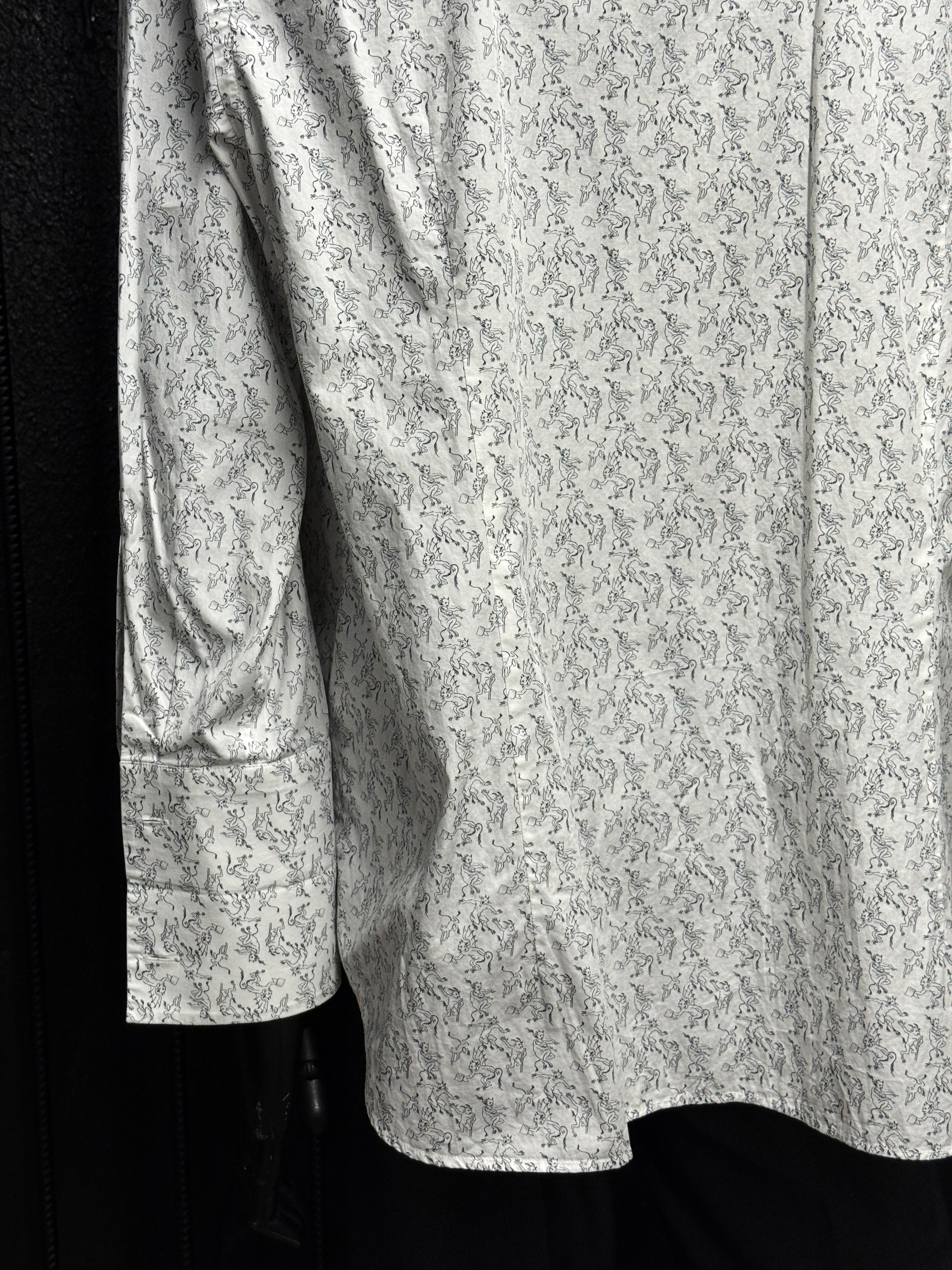 PRADA Men’s Mythological Print Cotton Shirt