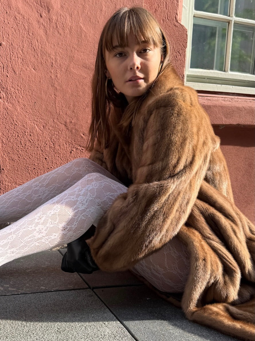 Vintage Saga Mink Full-Length Coat by Henry Phillip Thoresen Oslo