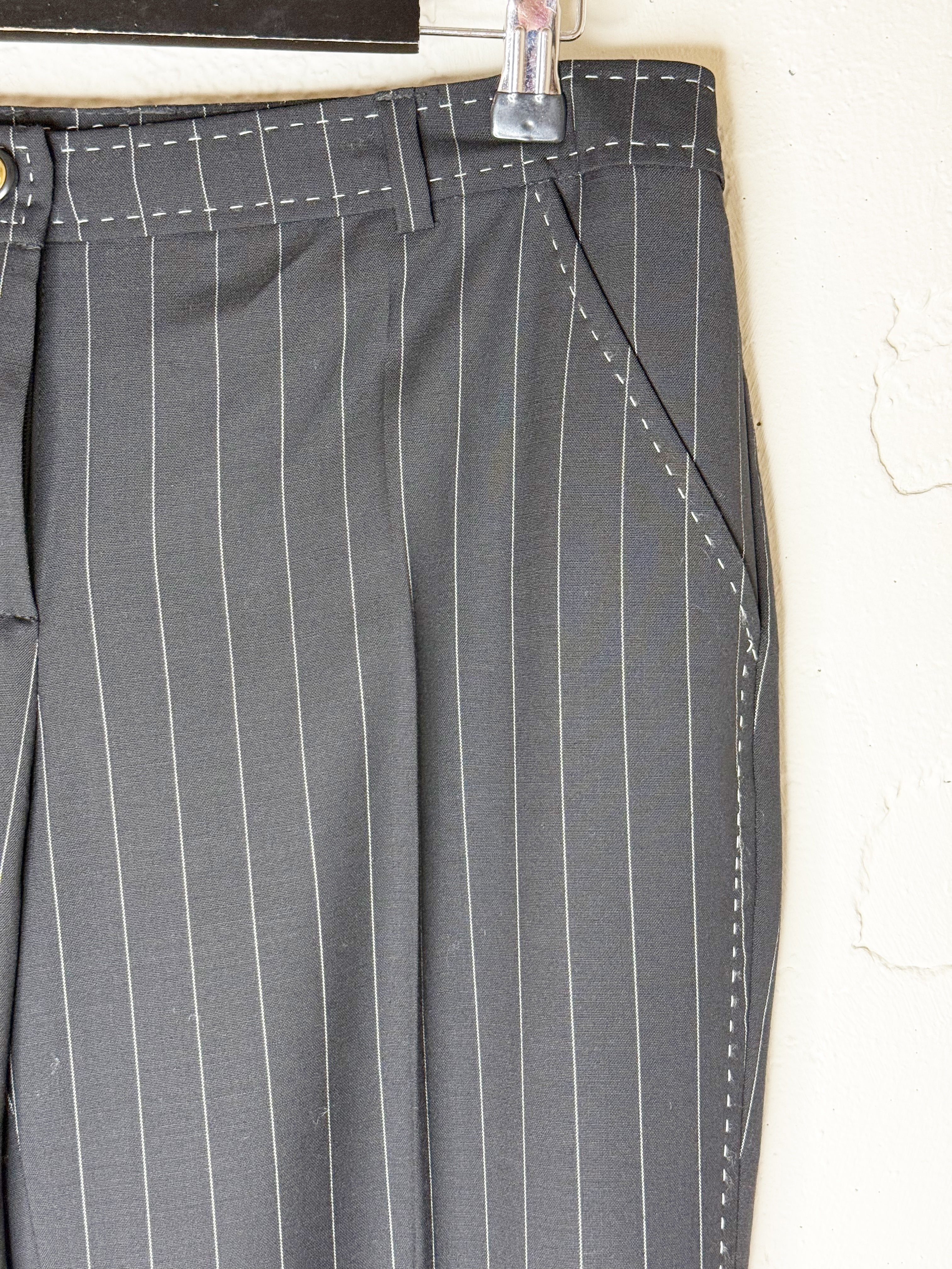 D&G Dolce & Gabbana Black Pinstripe Suit