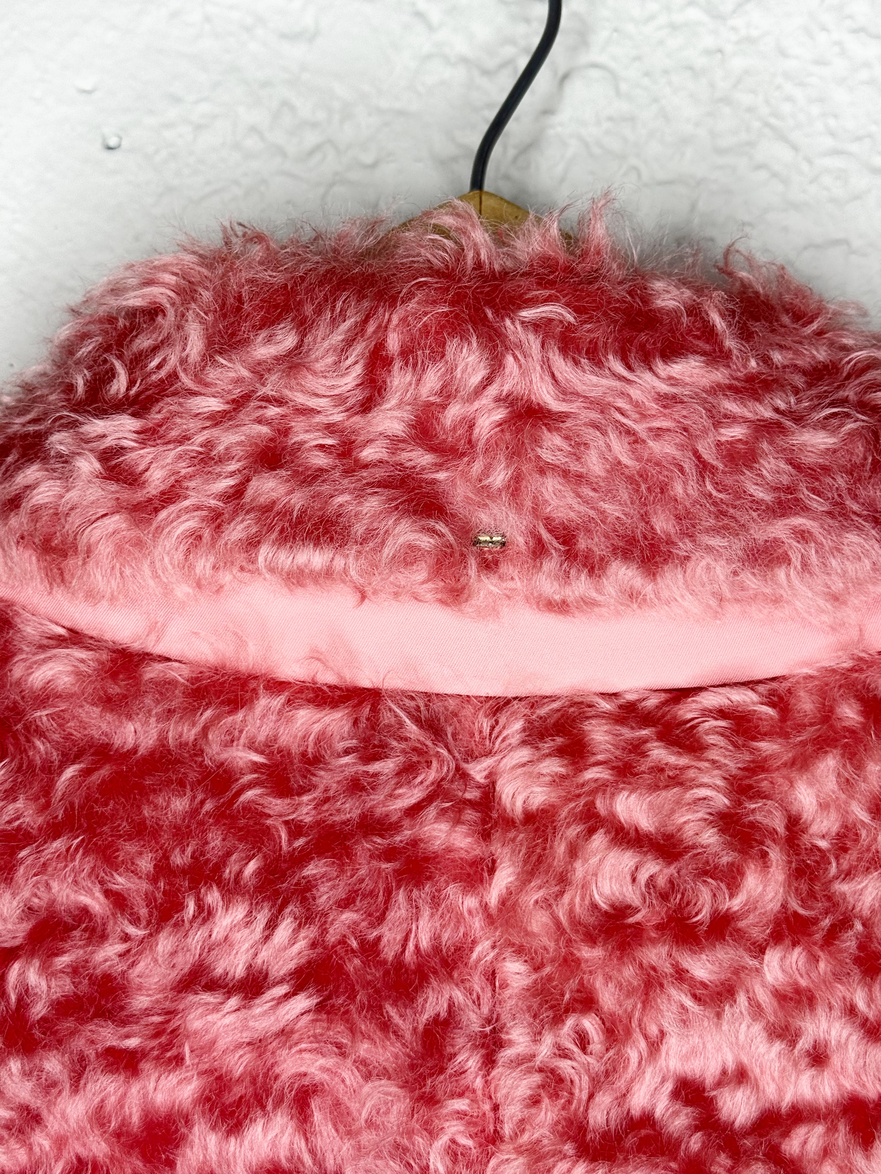 Sportmax Pink Mohair-Blend Coat - M