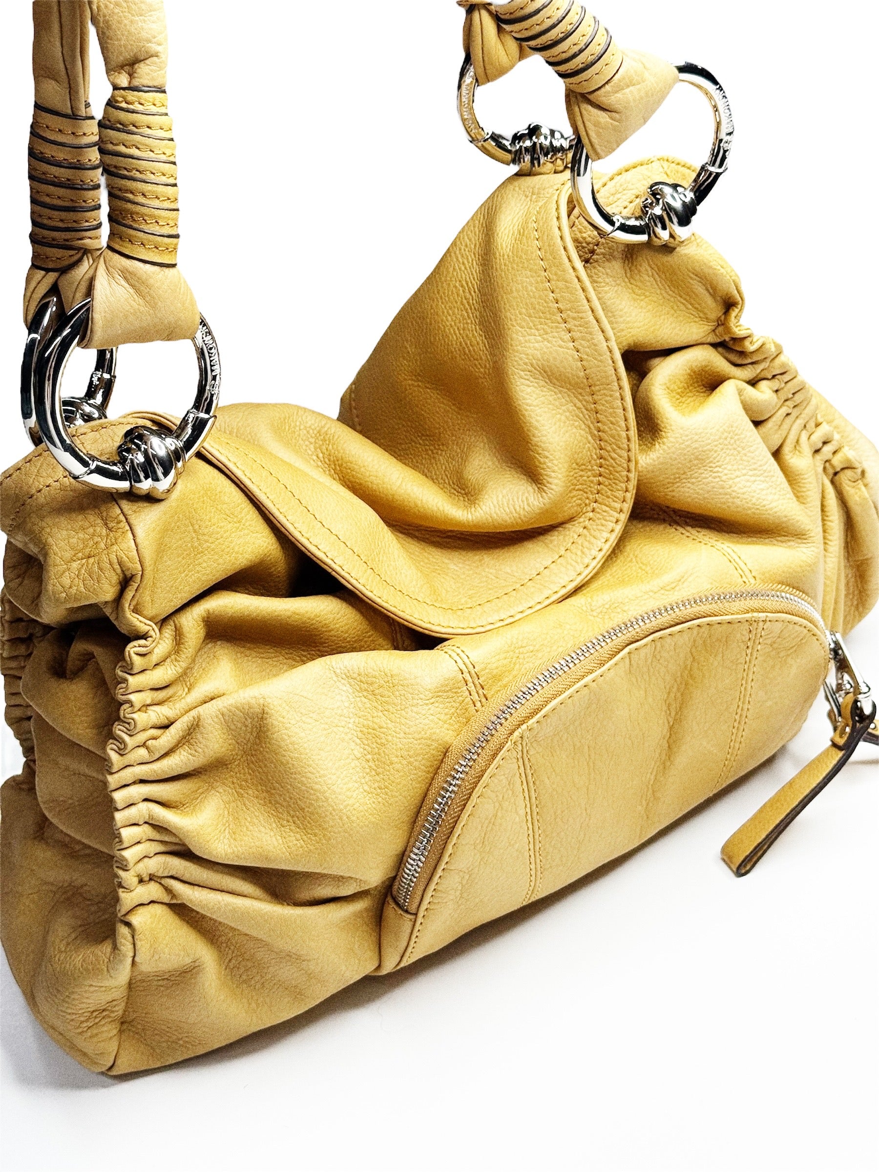 Makowsky Gathered Leather Shoulder Bag