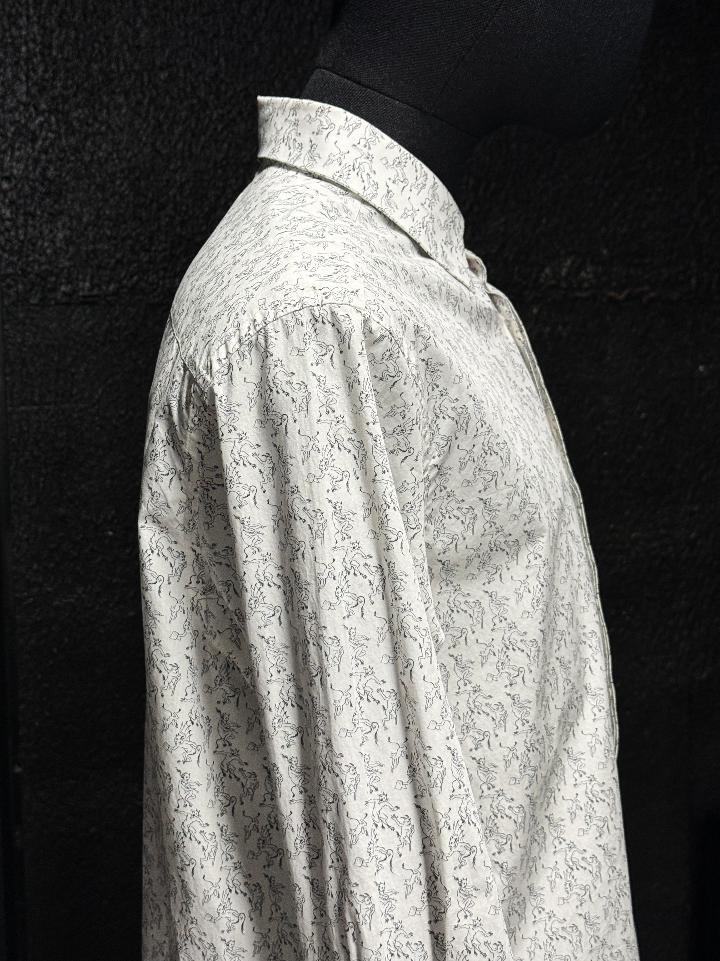 PRADA Men’s Mythological Print Cotton Shirt