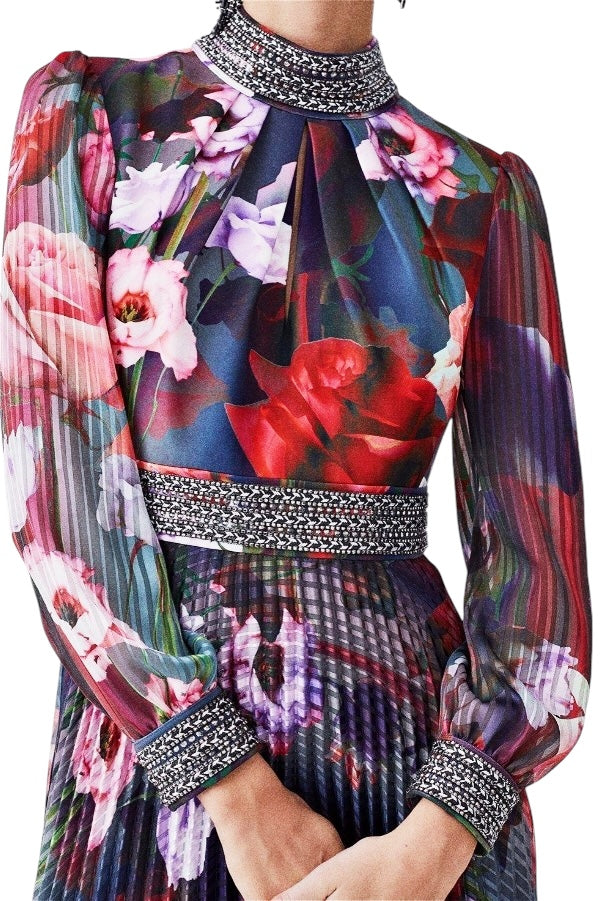Karen Millen Floral Pleated Dress
