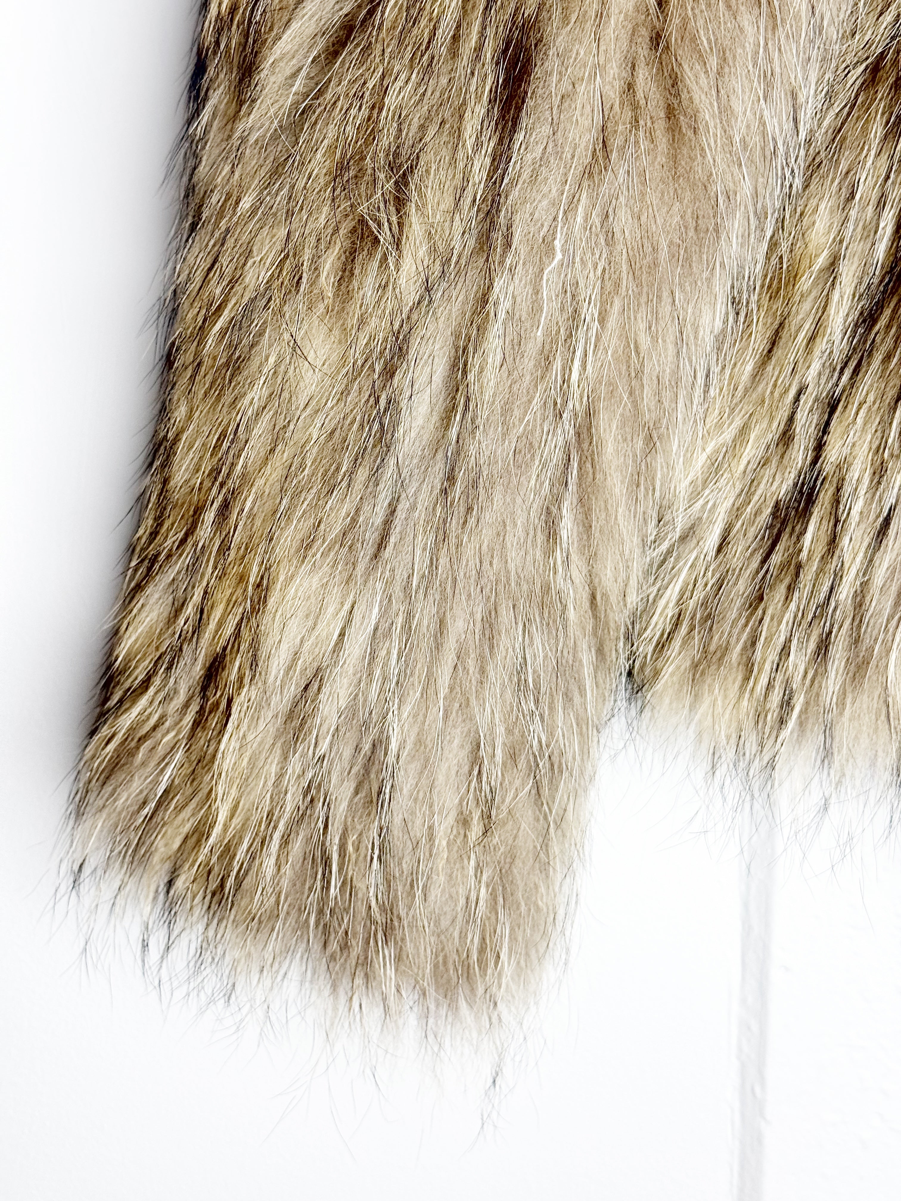 Meotine Hand-Knitted Raccoon Fur Jacket - S/M