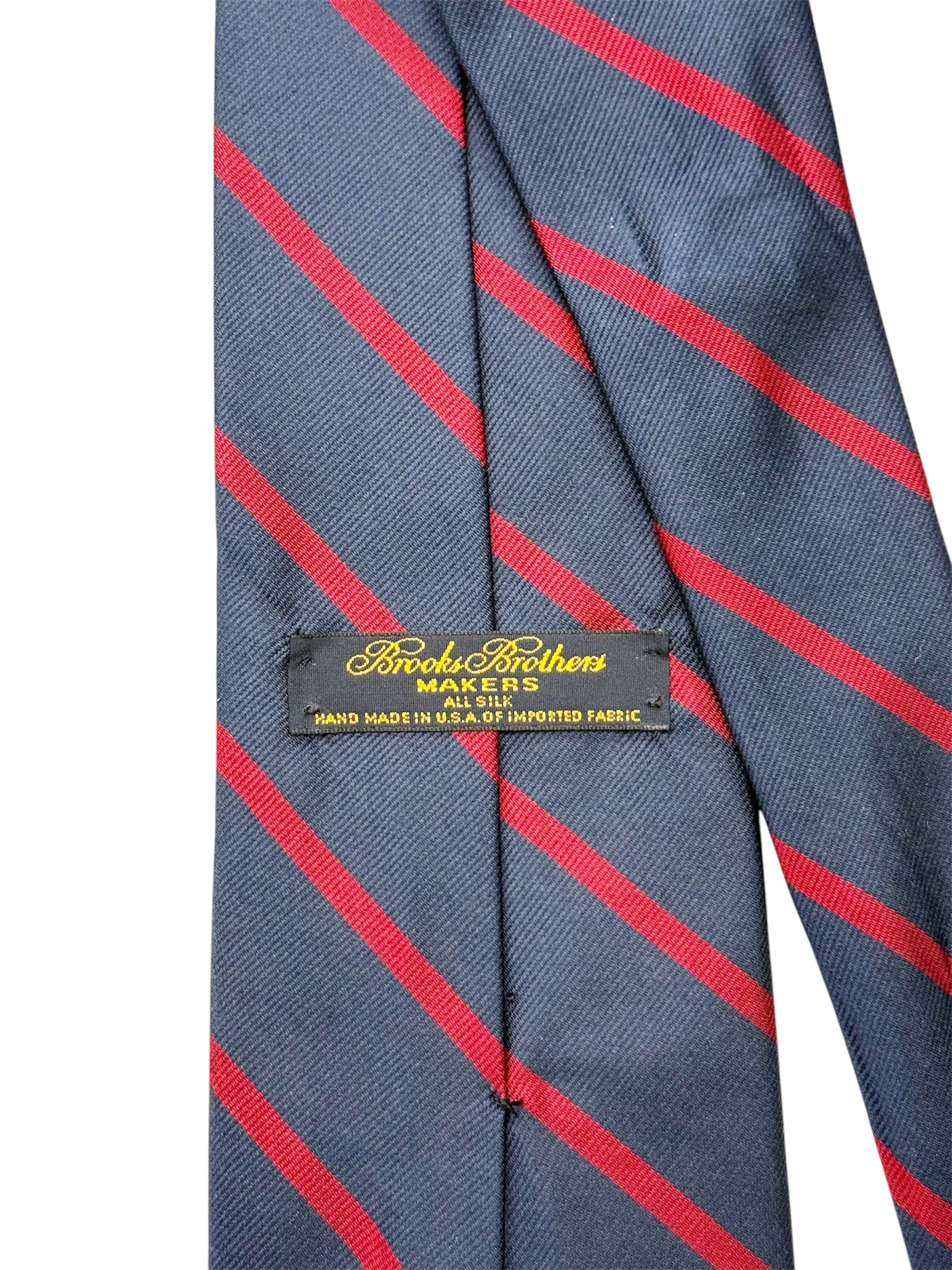 Brooks Brothers Navy & Red Striped Silk Tie