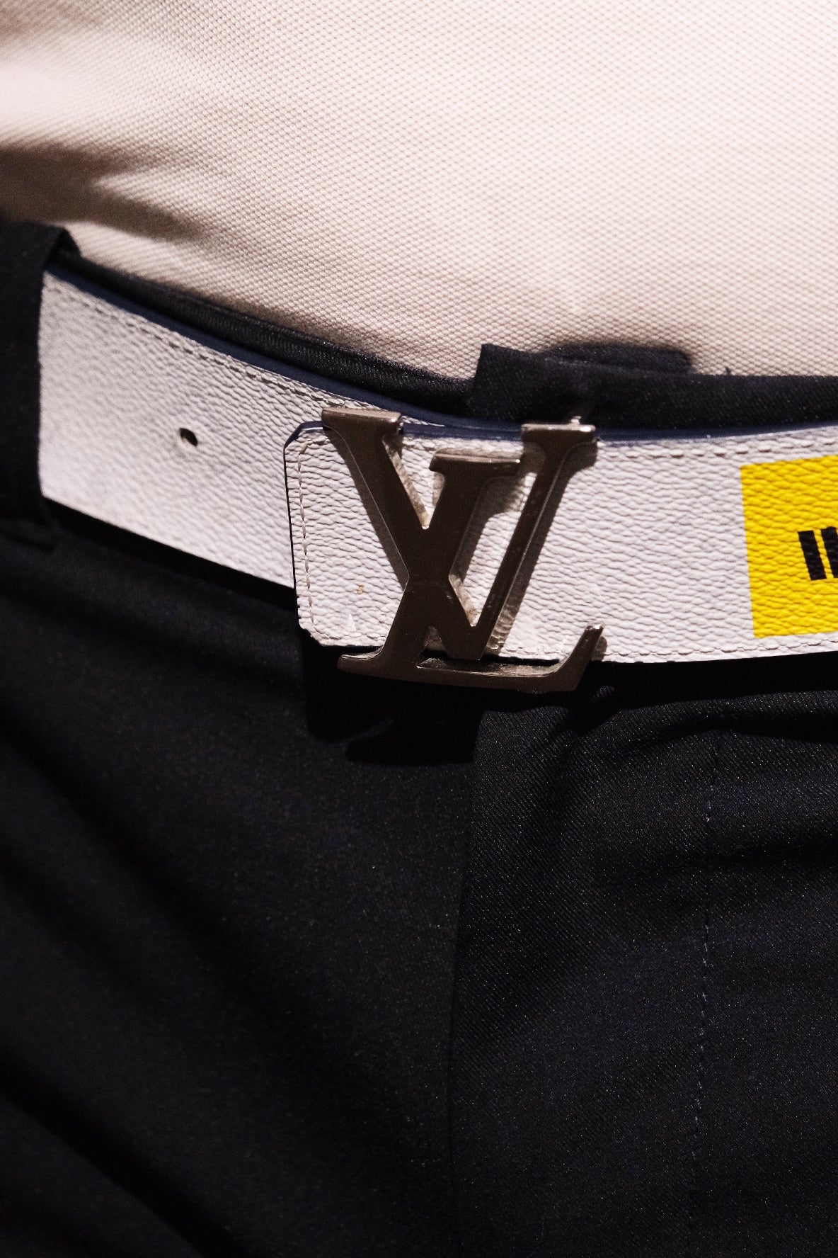 LOUIS VUITTON Reversible LV Initiales Belt – Navy & Liberty Print – Size 90