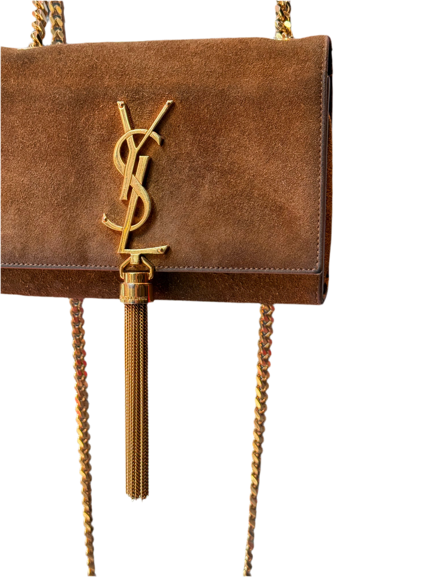 Saint Laurent Kate Tassel Small Bag in Suede