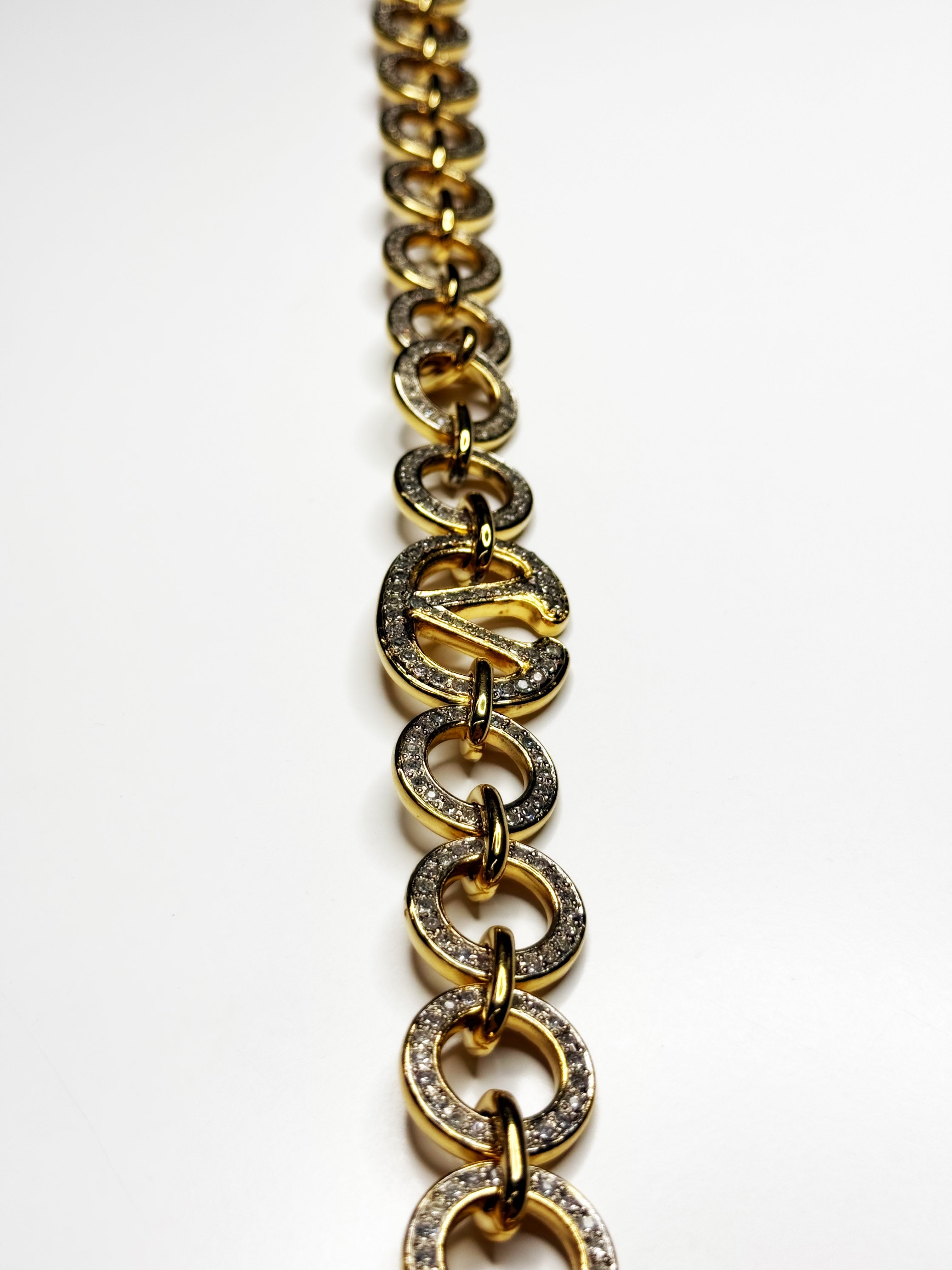 Valentino Crystal Logo Chain Bel