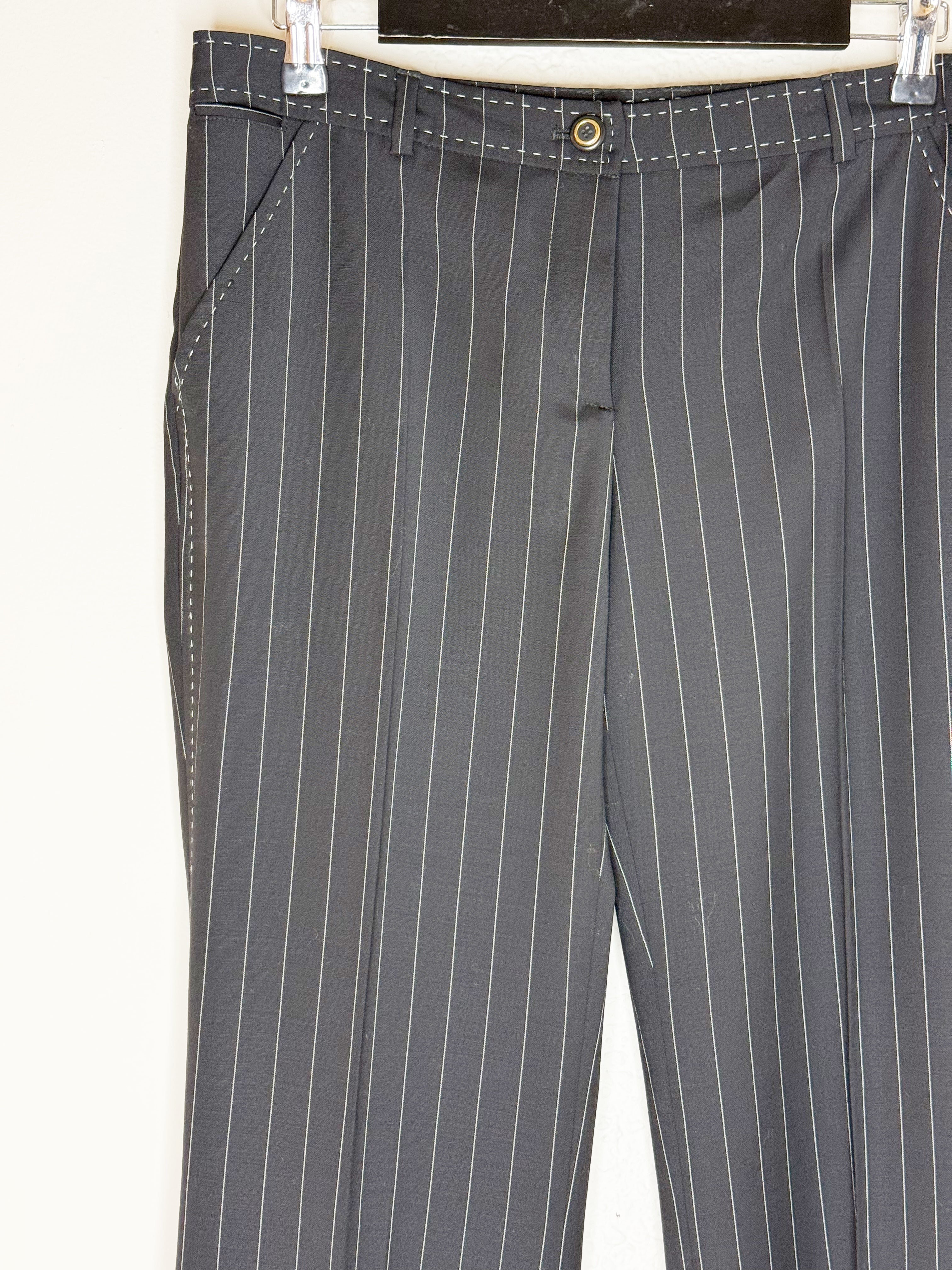 D&G Dolce & Gabbana Black Pinstripe Suit