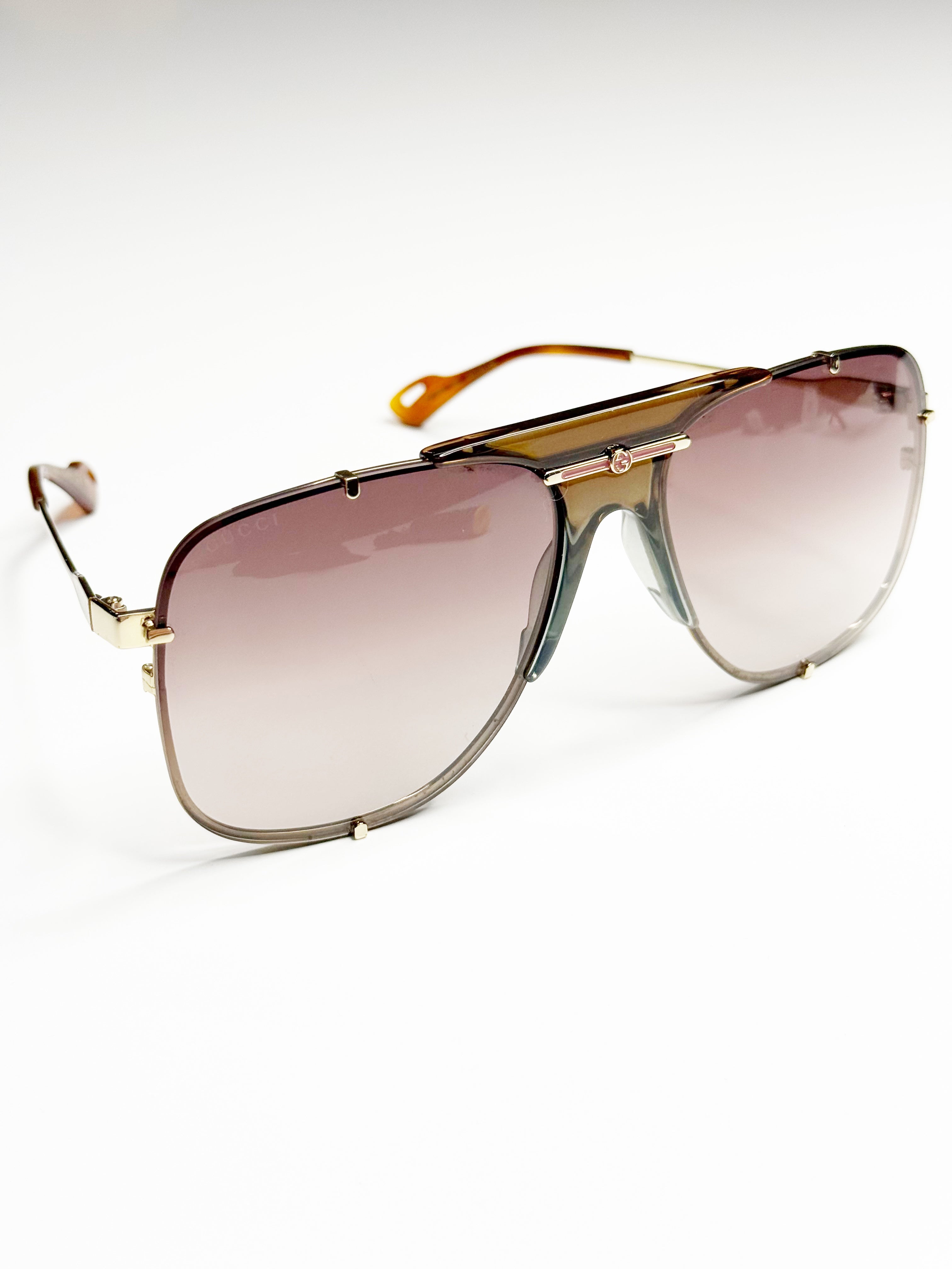 Gucci GG0798S Oversized Aviator Sunglasses