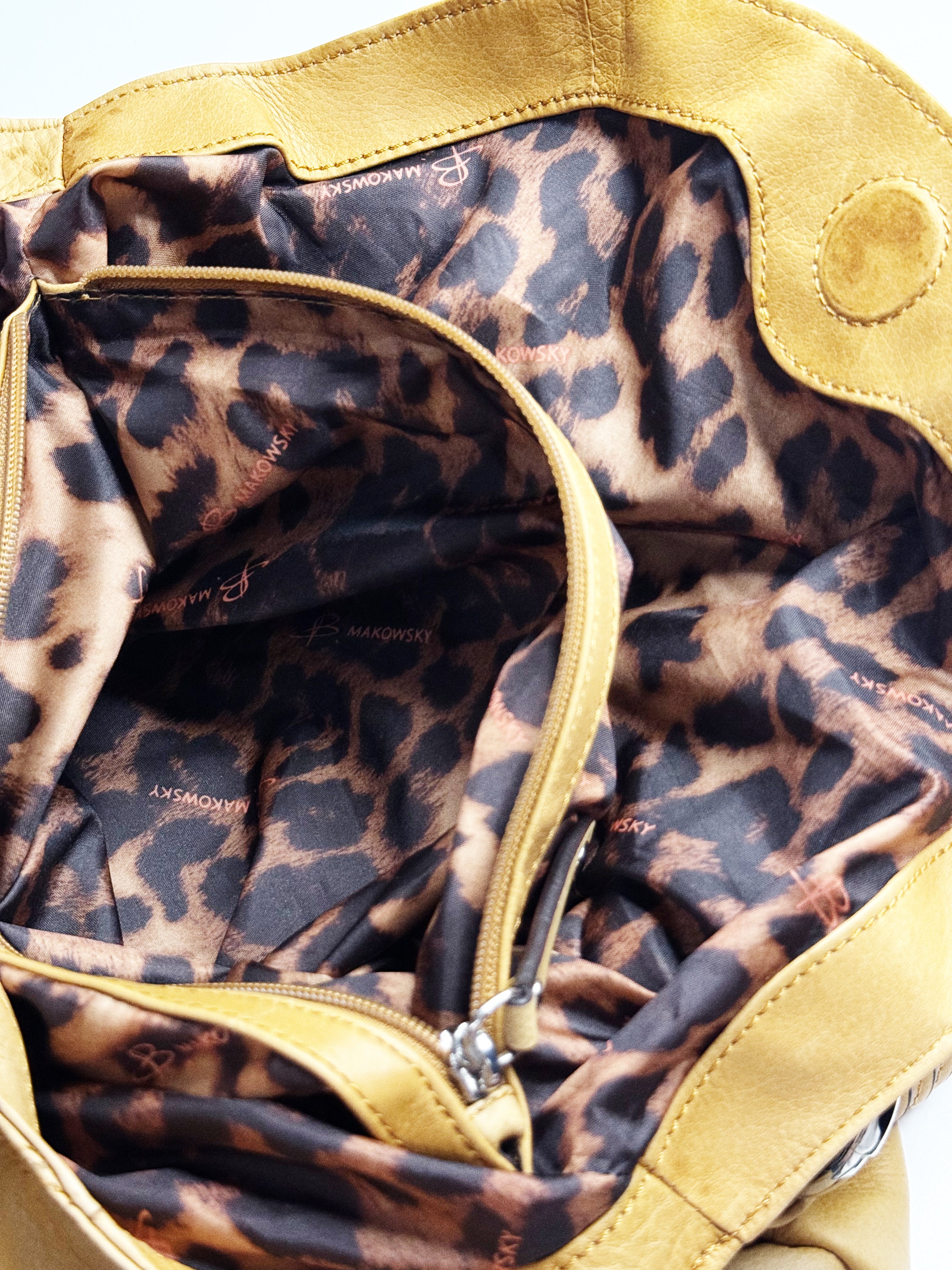 Makowsky Gathered Leather Shoulder Bag