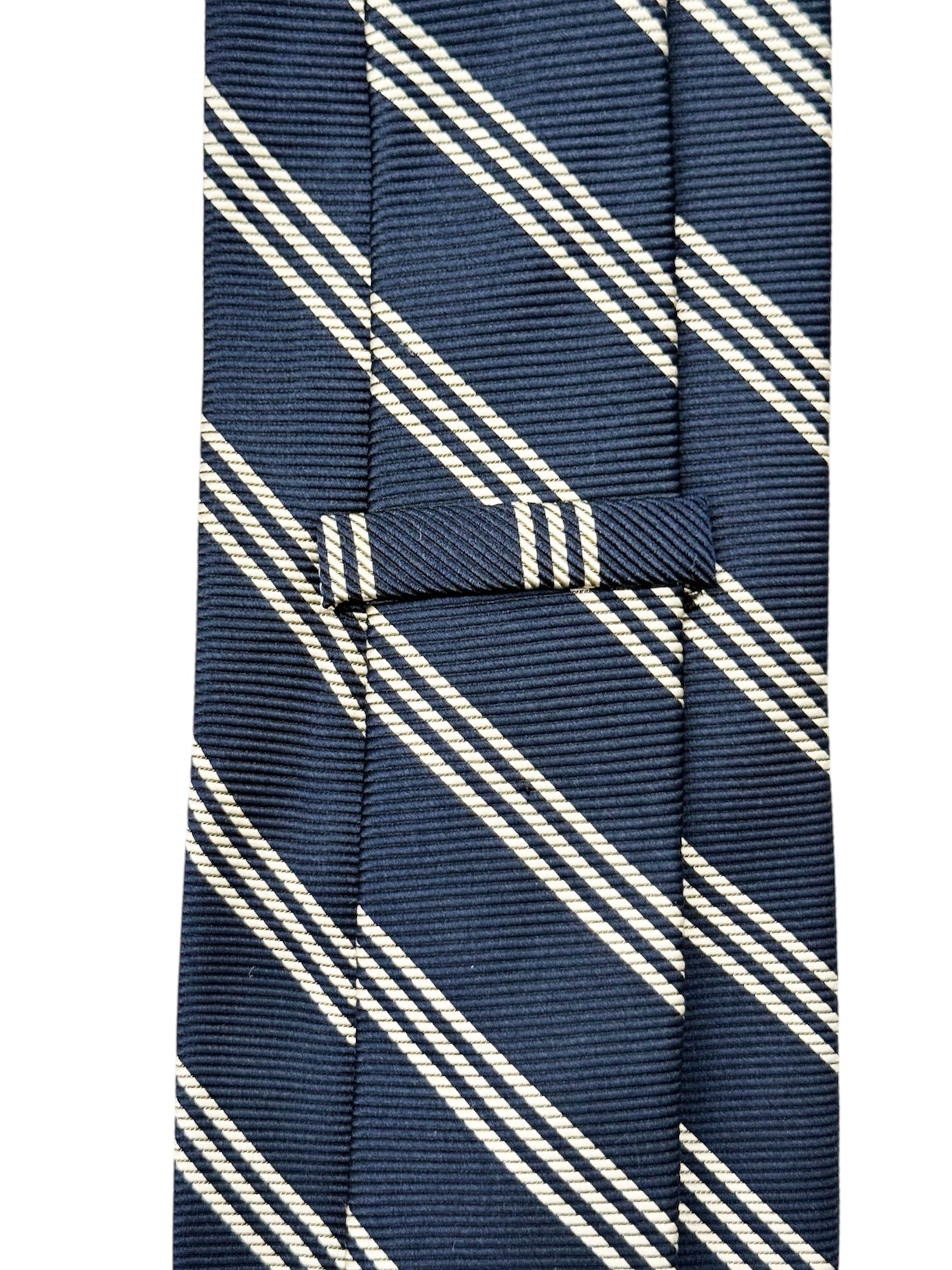 Faconnable Navy Striped Silk Tie