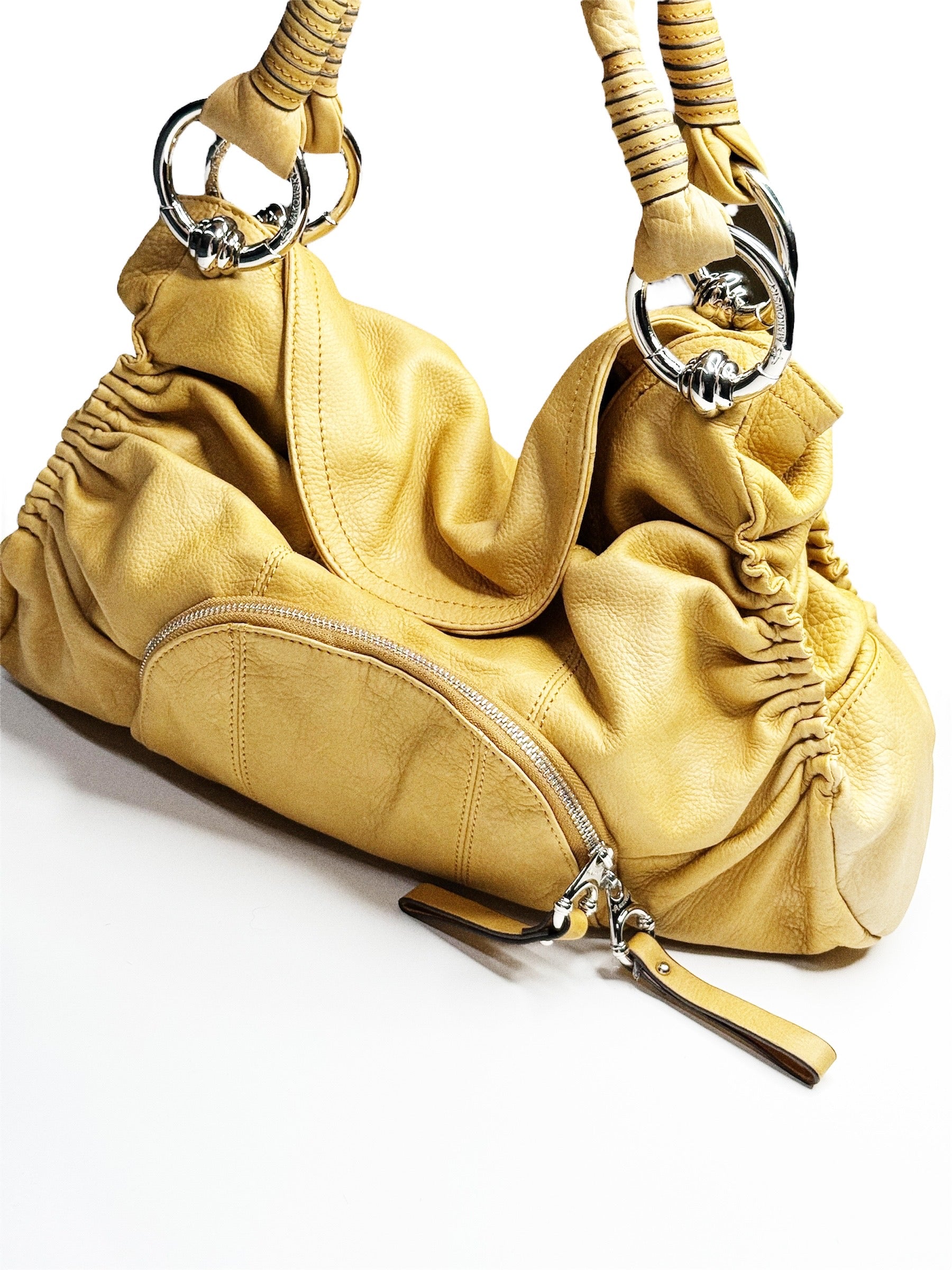 Makowsky Gathered Leather Shoulder Bag