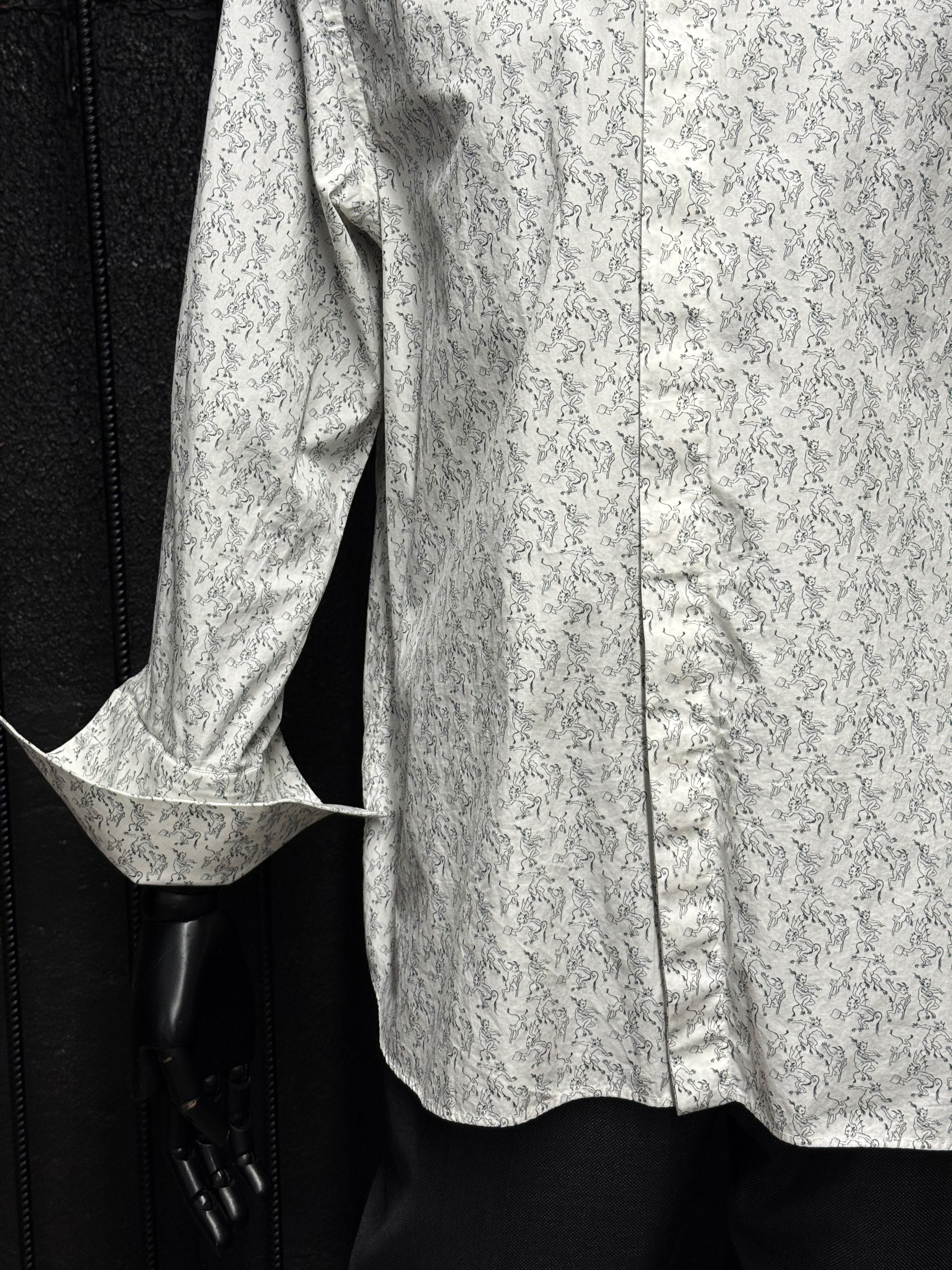 PRADA Men’s Mythological Print Cotton Shirt