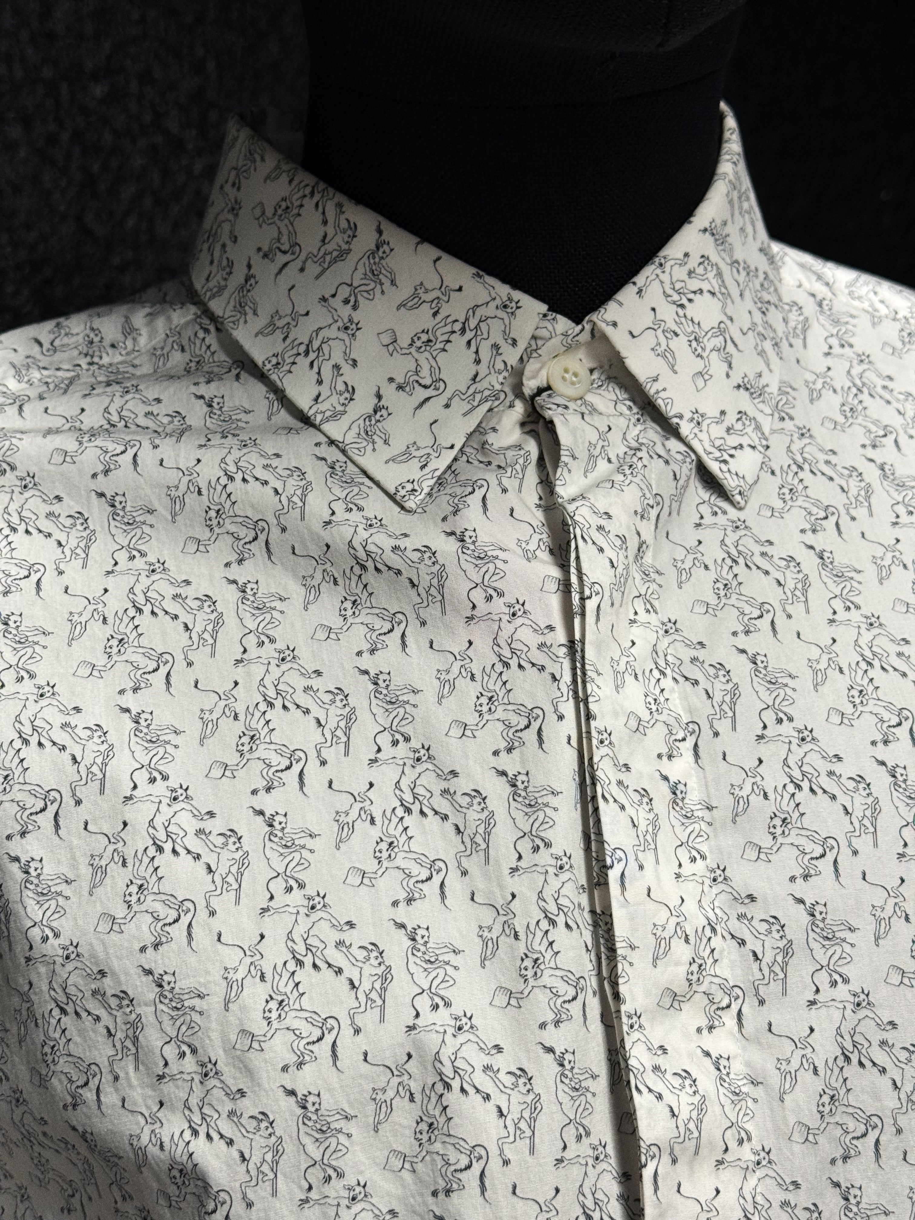 PRADA Men’s Mythological Print Cotton Shirt