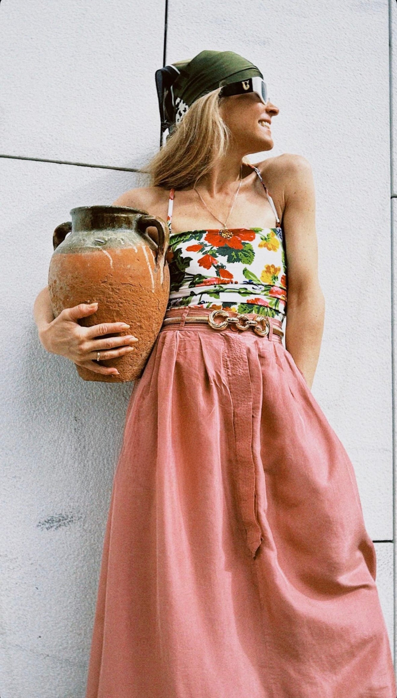 Gold-Tone Sculptural Metal Belt