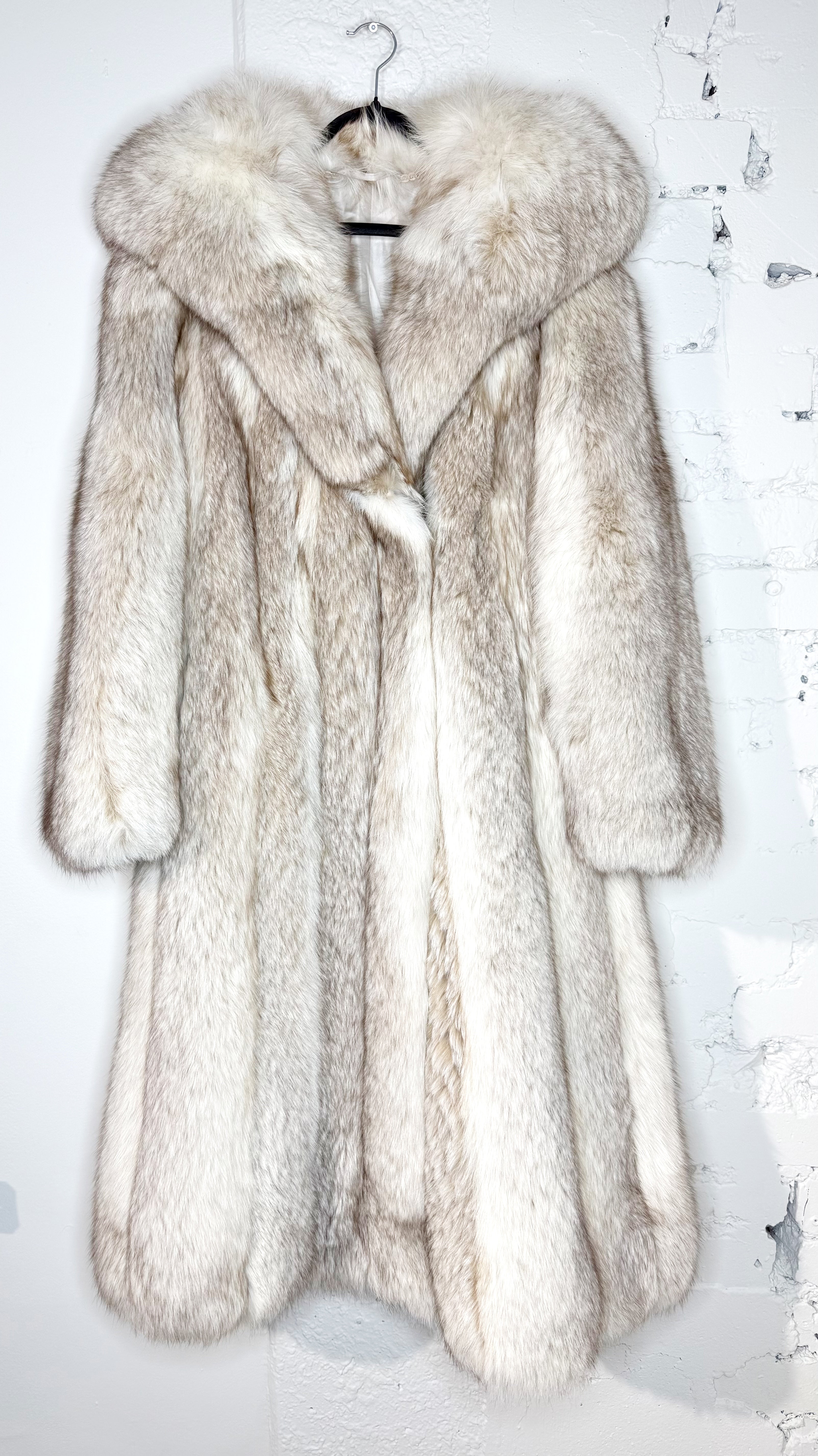 Full-Length Silver Fox Fur Coat