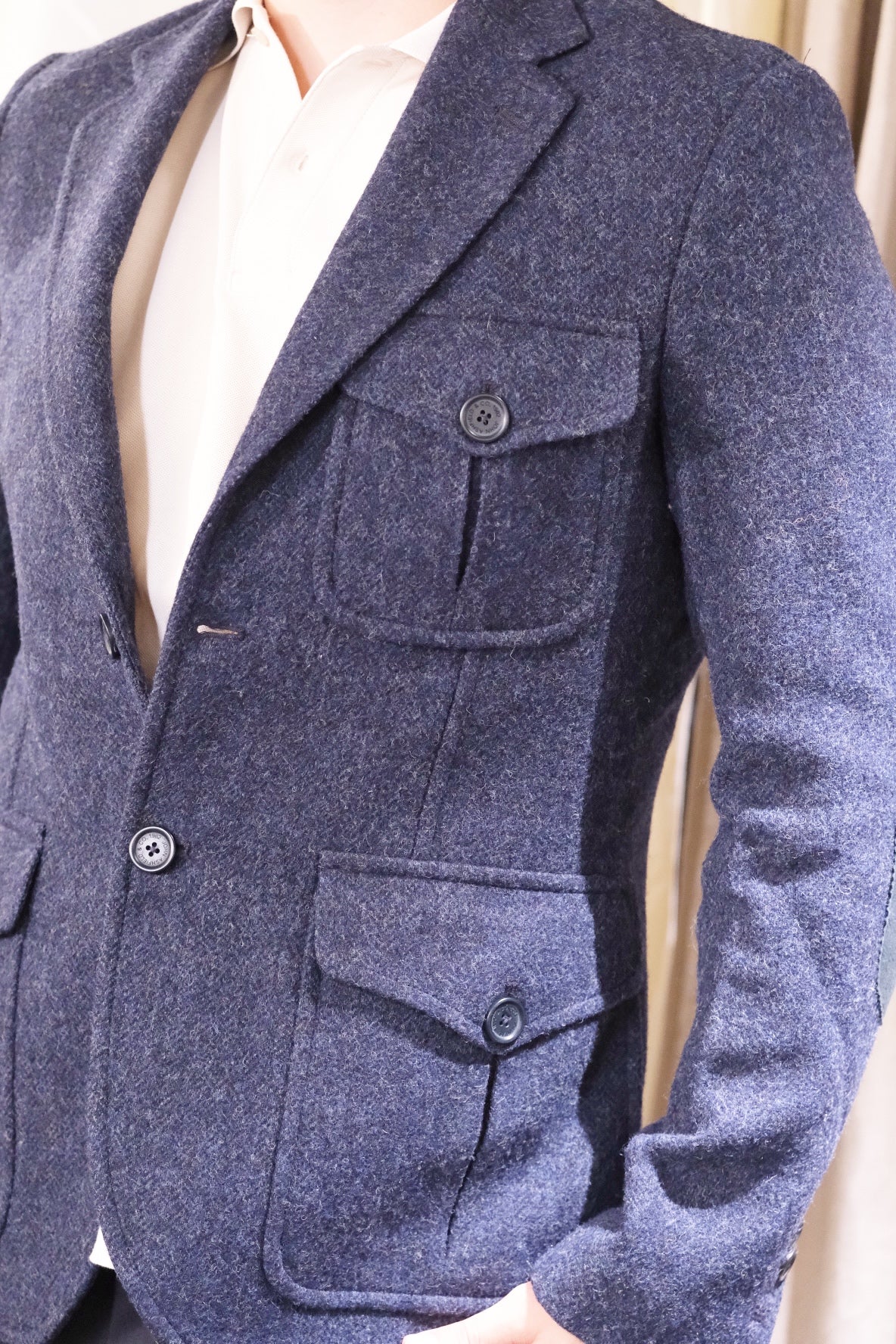 JOHN ASHFIELD Harris Tweed Wool Blazer - 38