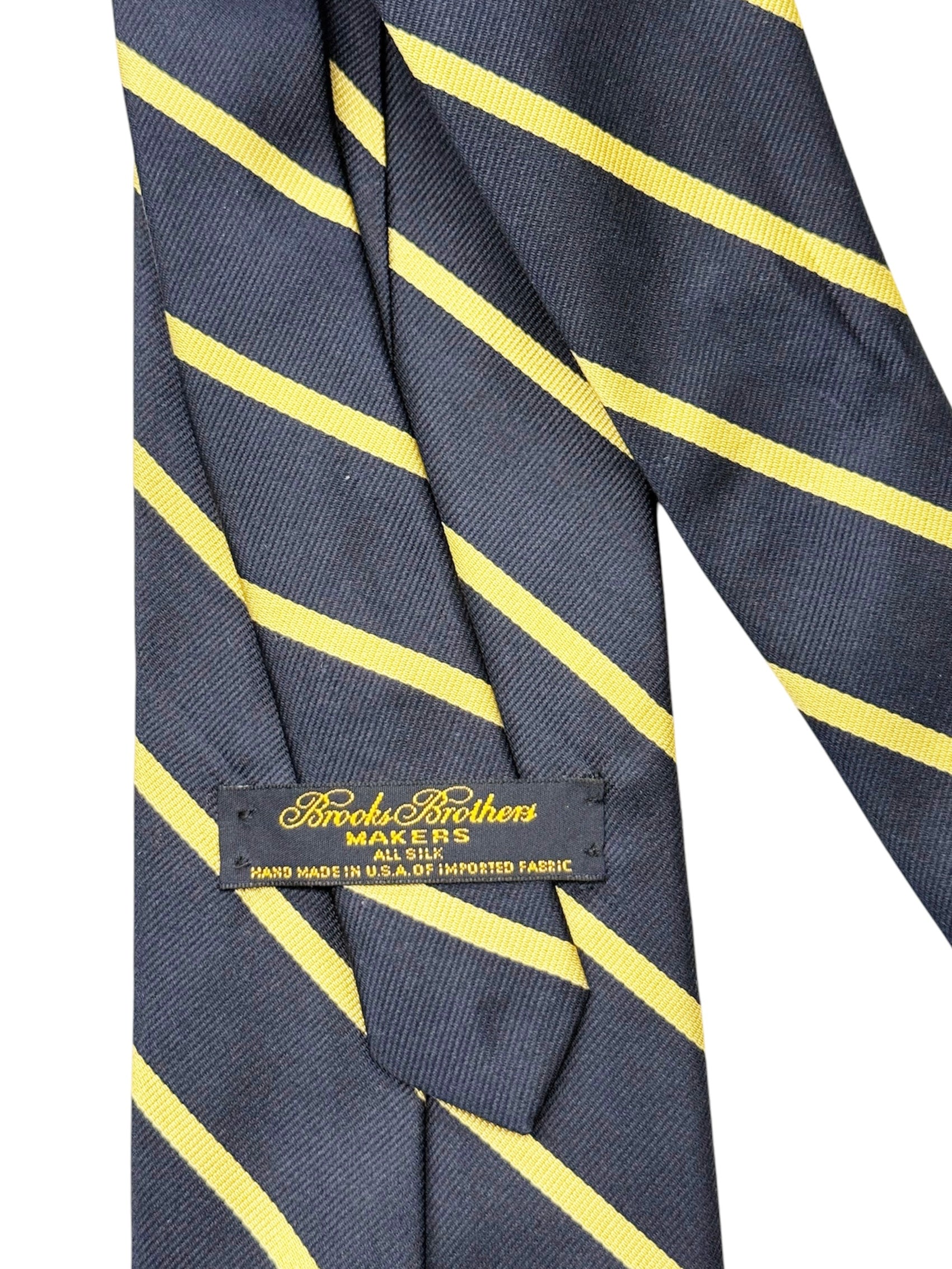 Brooks Brothers Yellow Stripe Silk Tie