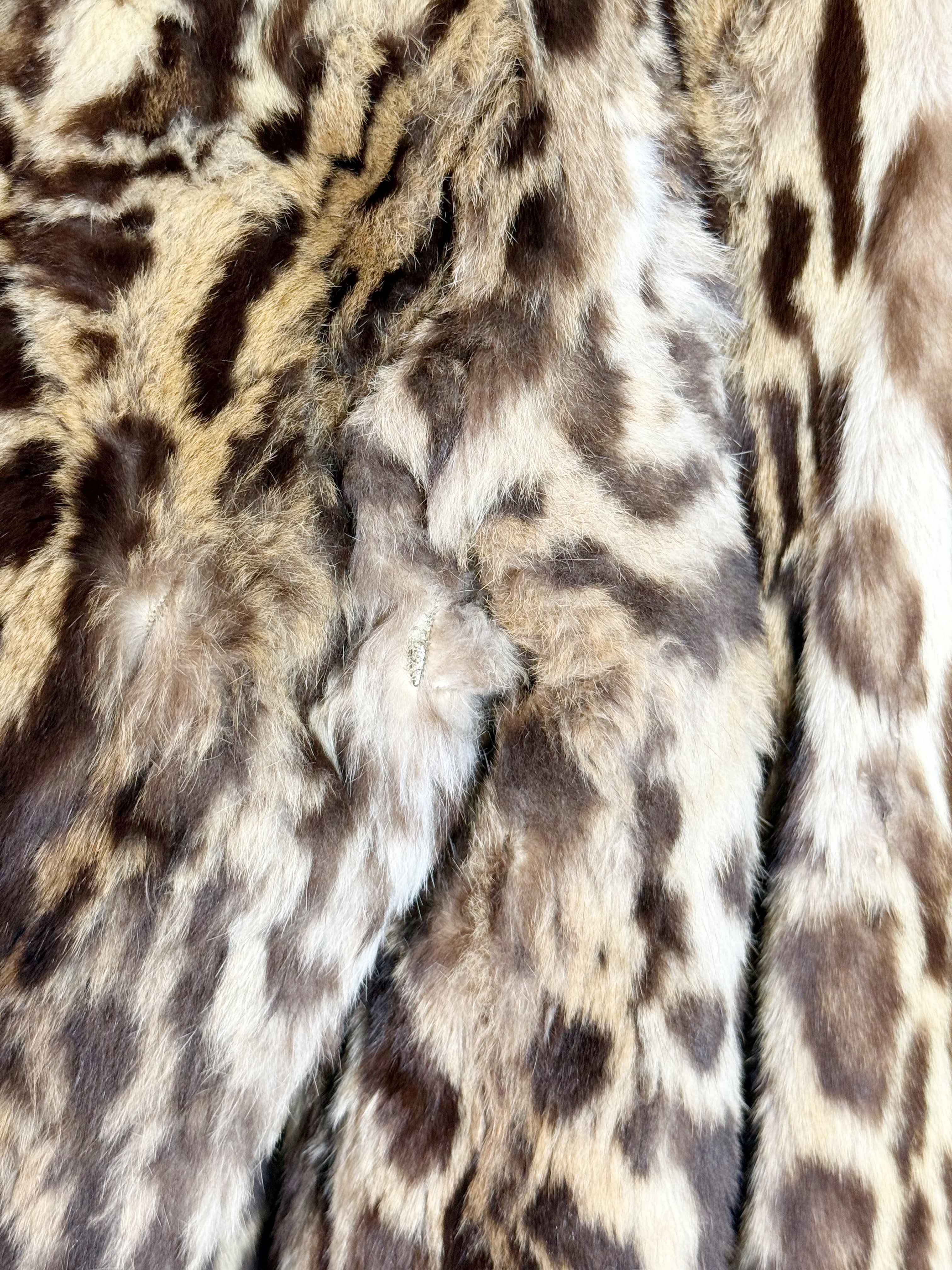 Vintage Leopard Print Fur Coat