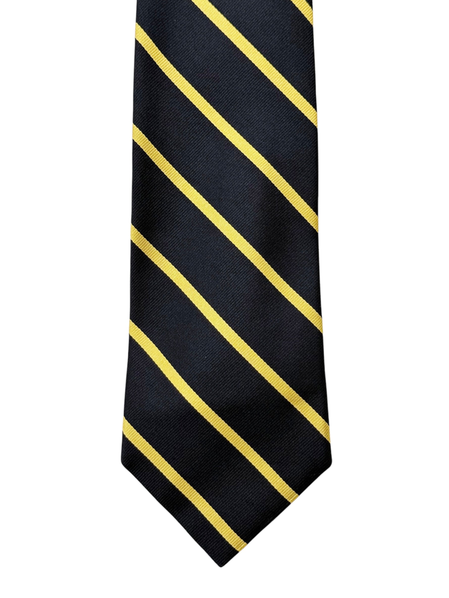 Brooks Brothers Yellow Stripe Silk Tie
