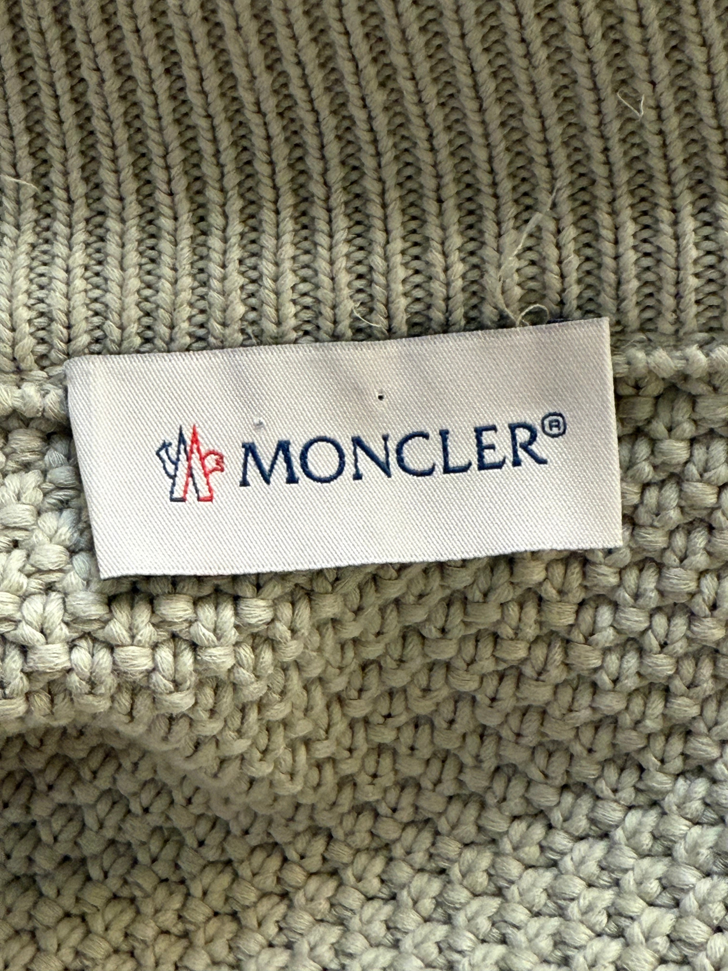 MONCLER Beige Down-Knit Hybrid Jacket - L