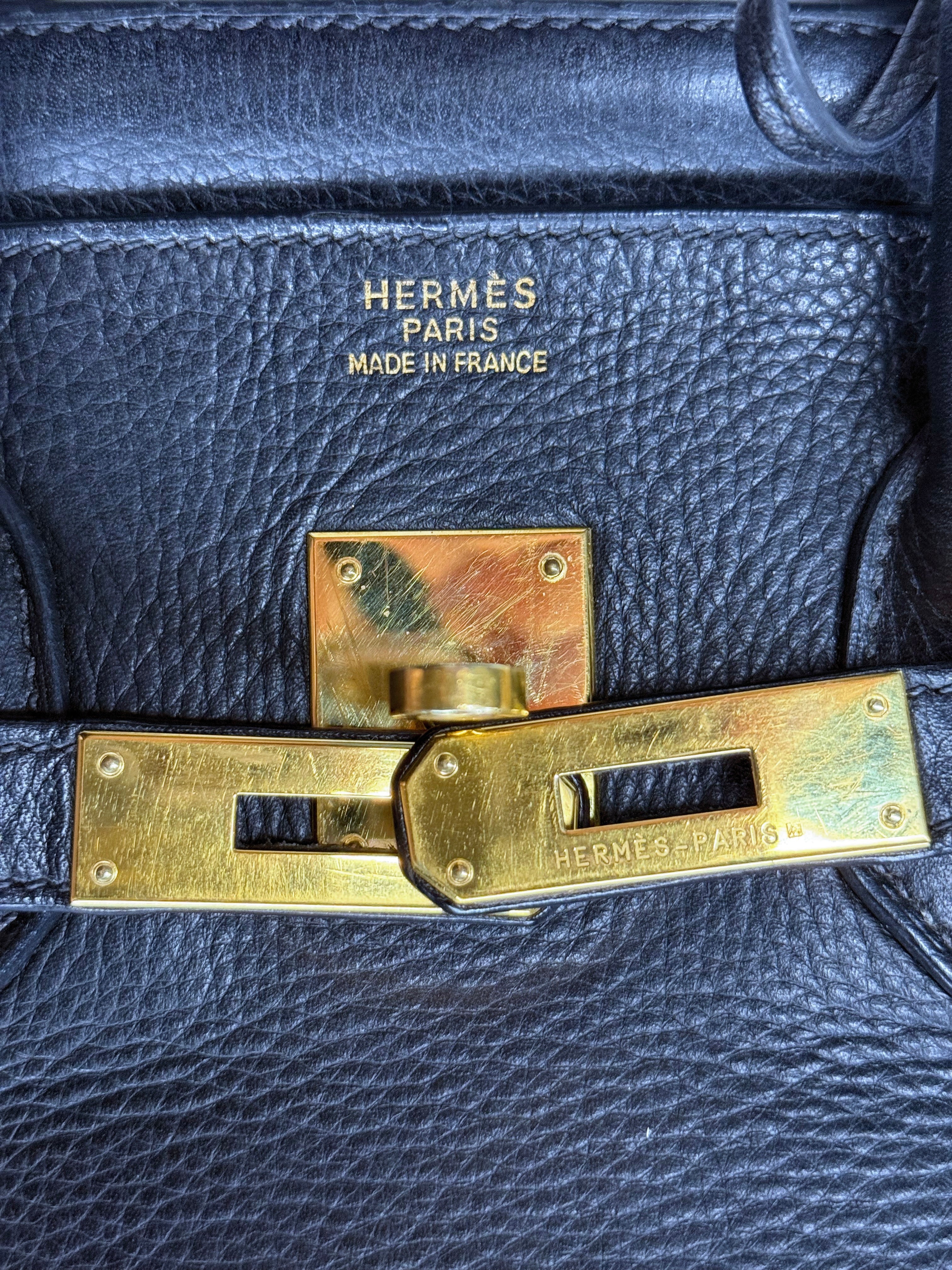 Hermès Birkin 35 Black Togo Leather Bag with Gold Hardware