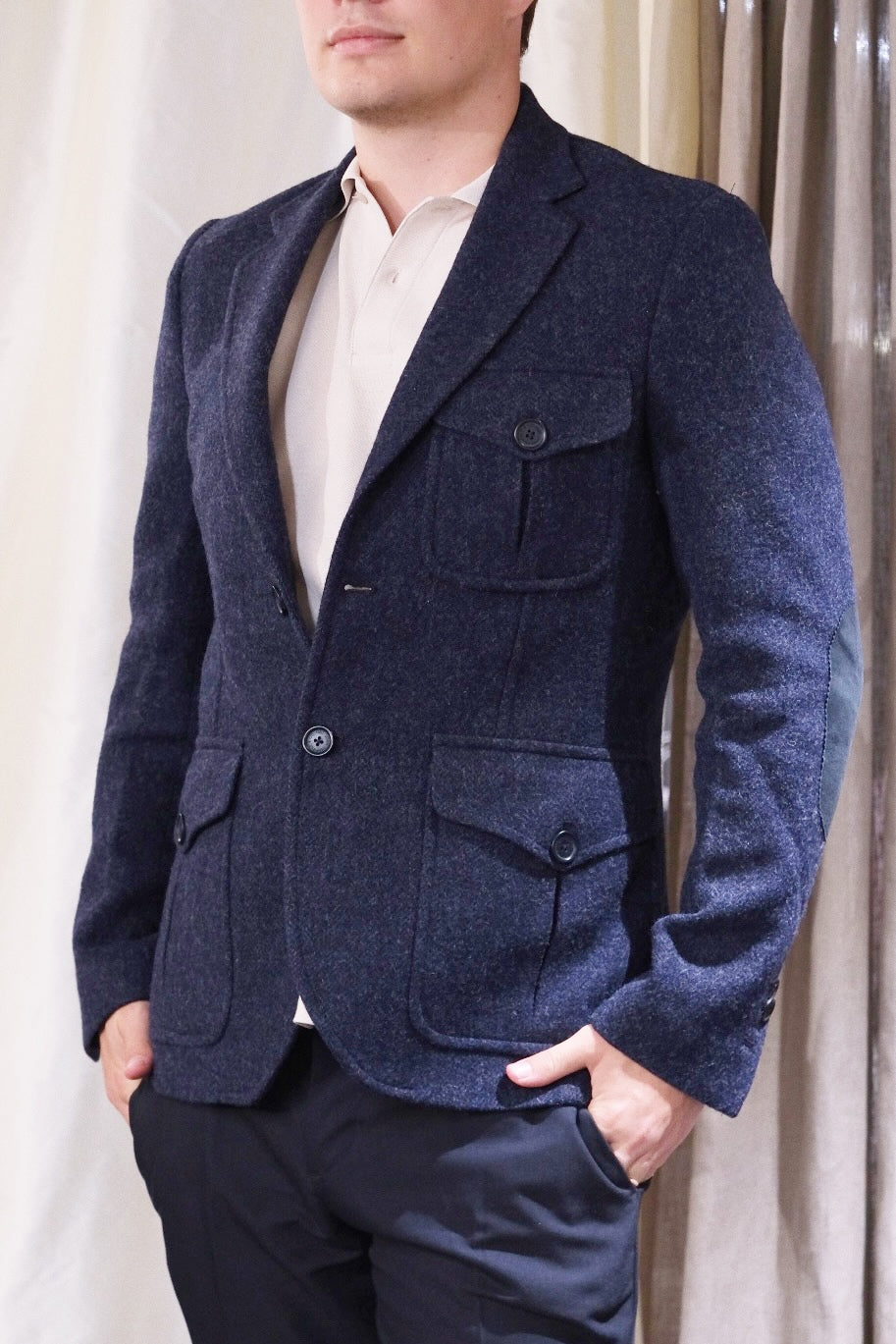 JOHN ASHFIELD Harris Tweed Wool Blazer - 38