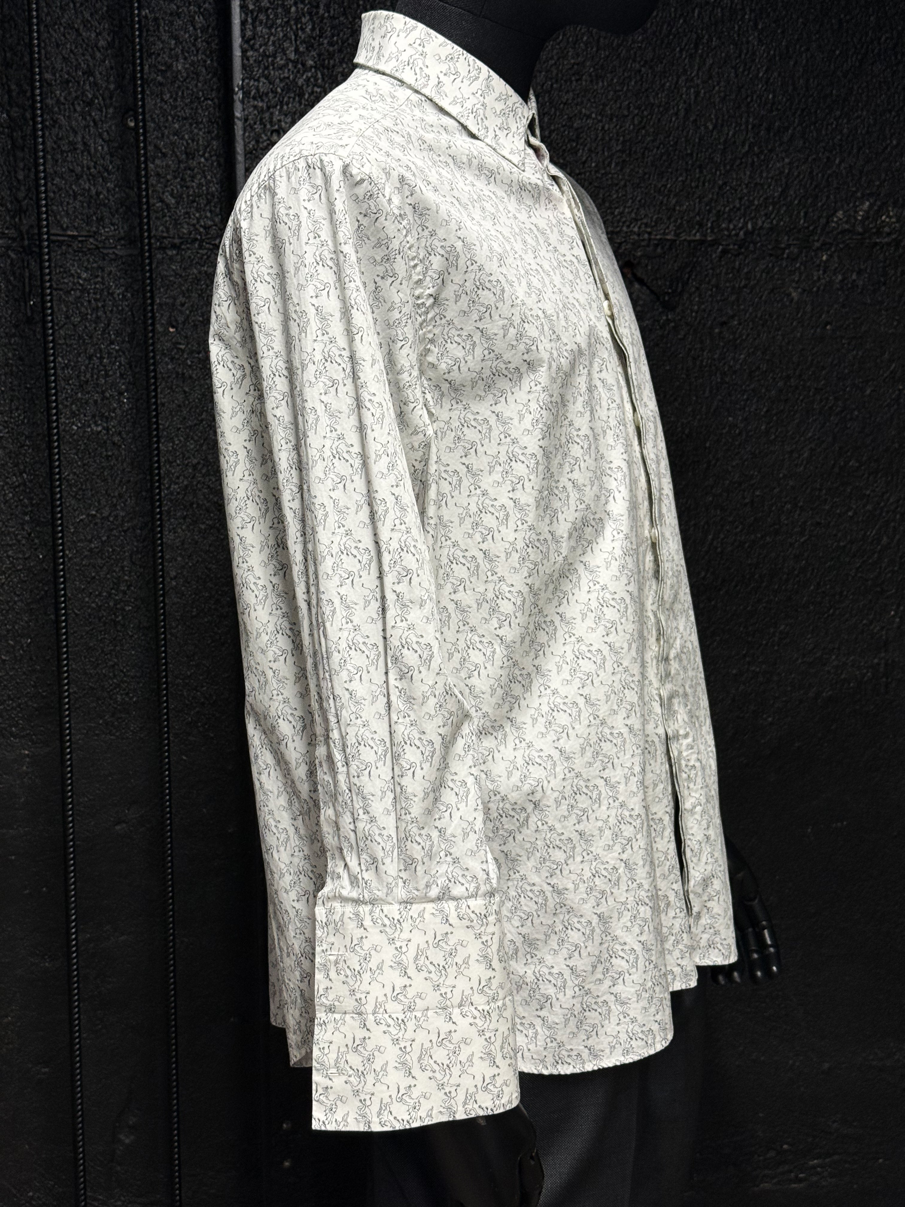 PRADA Men’s Mythological Print Cotton Shirt