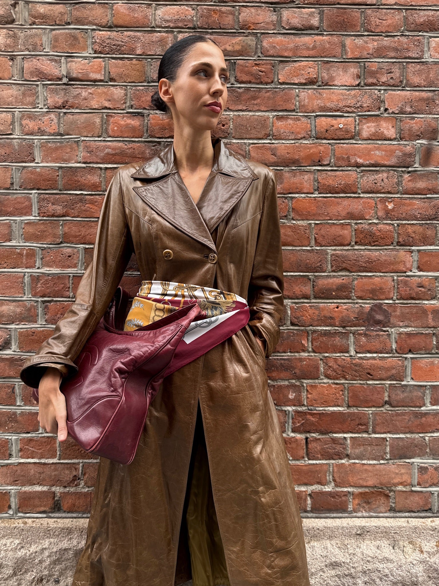 SYLVIE SCHIMMEL PARIS LAMB LEATHER TRENCH COAT – MADE IN FRANCE – SIZE 40