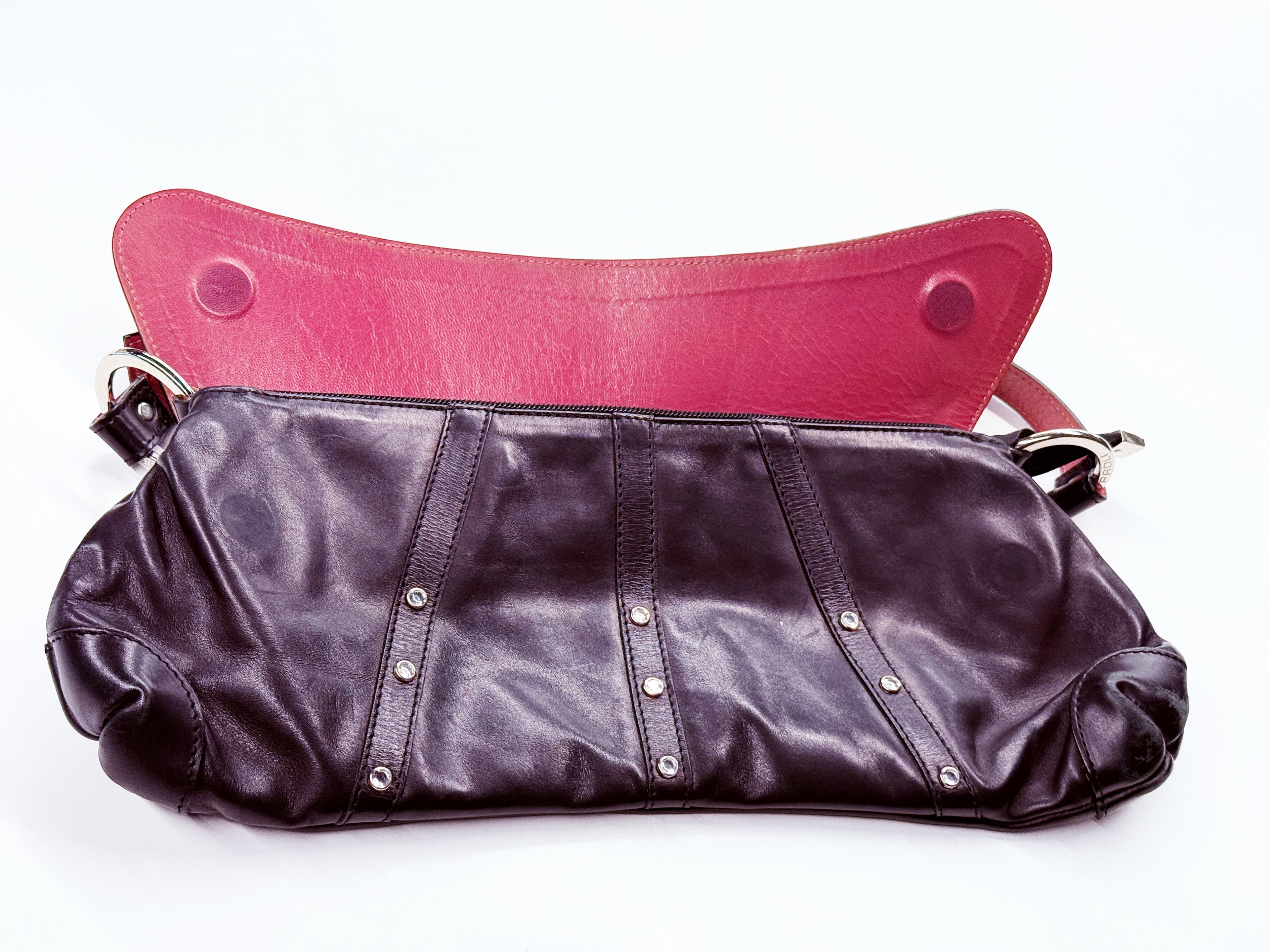 Giancarlo Proli Black Leather Shoulder Bag