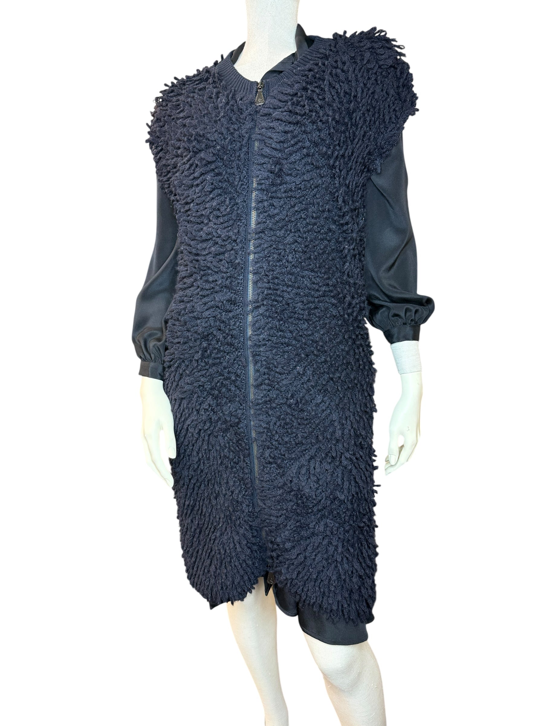 ALEXANDER MCQUEEN WOOL KNIT VEST – BLACK – SIZE XS