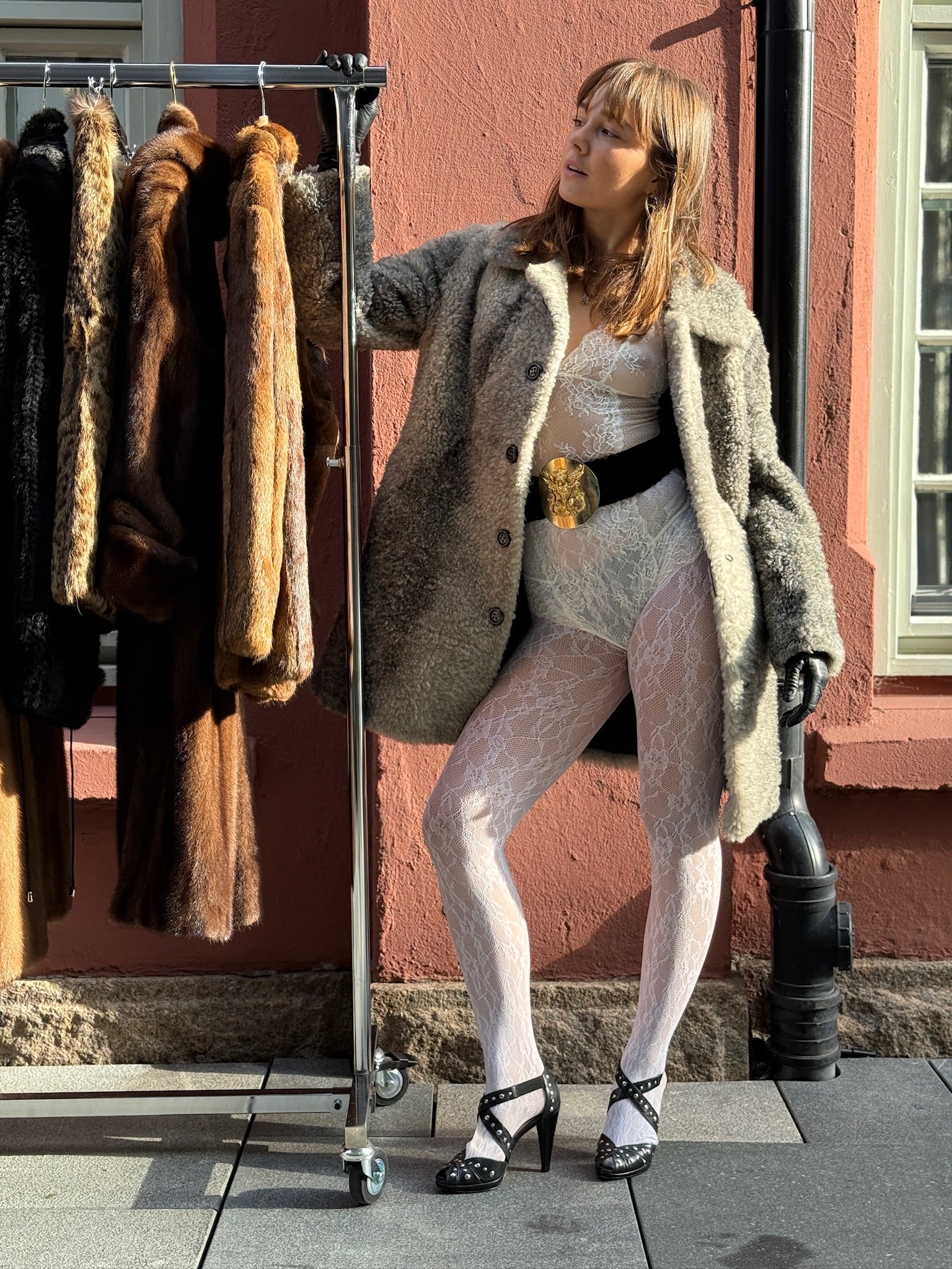 Vintage Wigens Icelandic Lamb Fur Coat