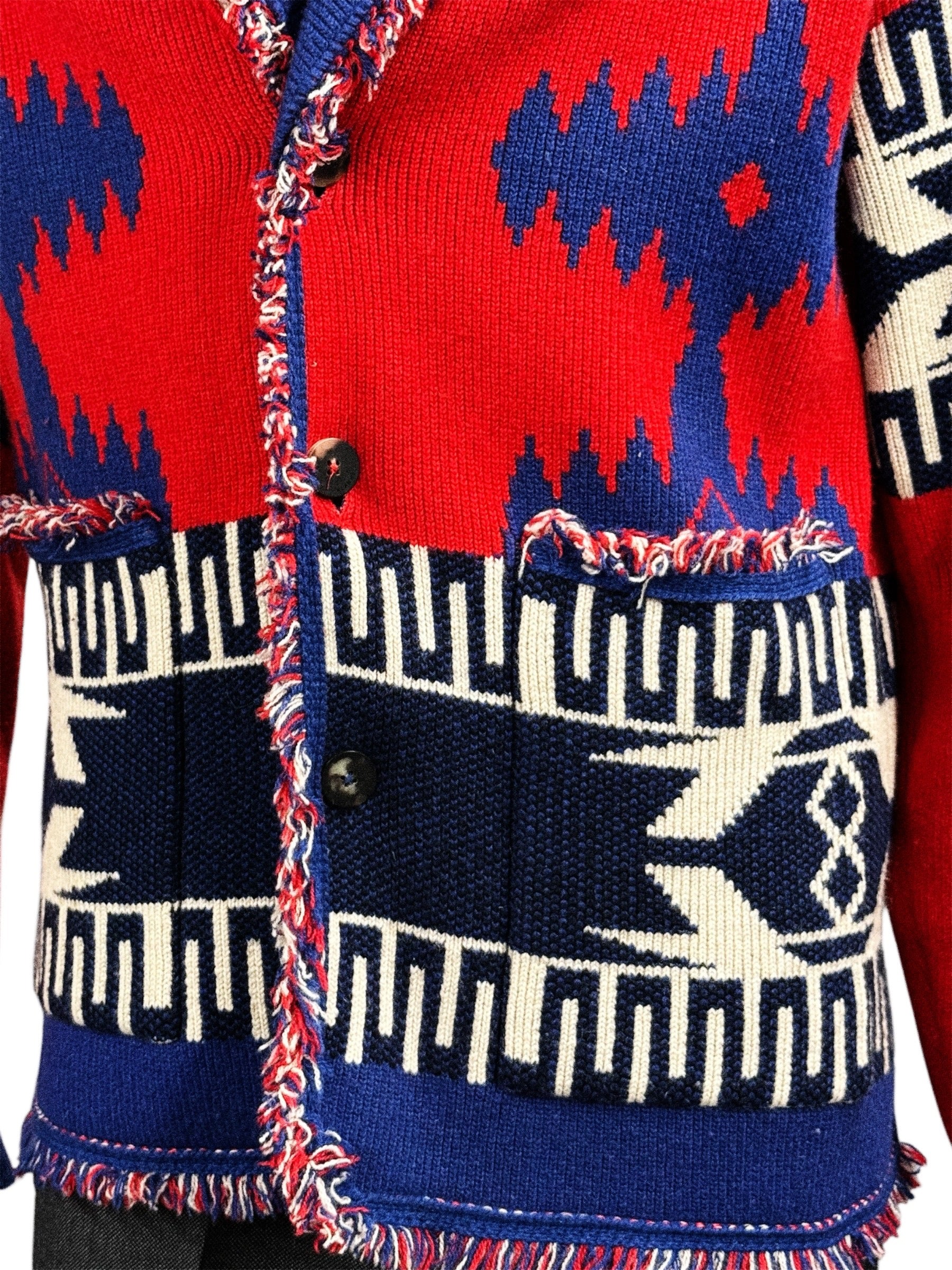 Alanui Icon Jacquard Cardigan in 100% Cashmere – Made in Italy