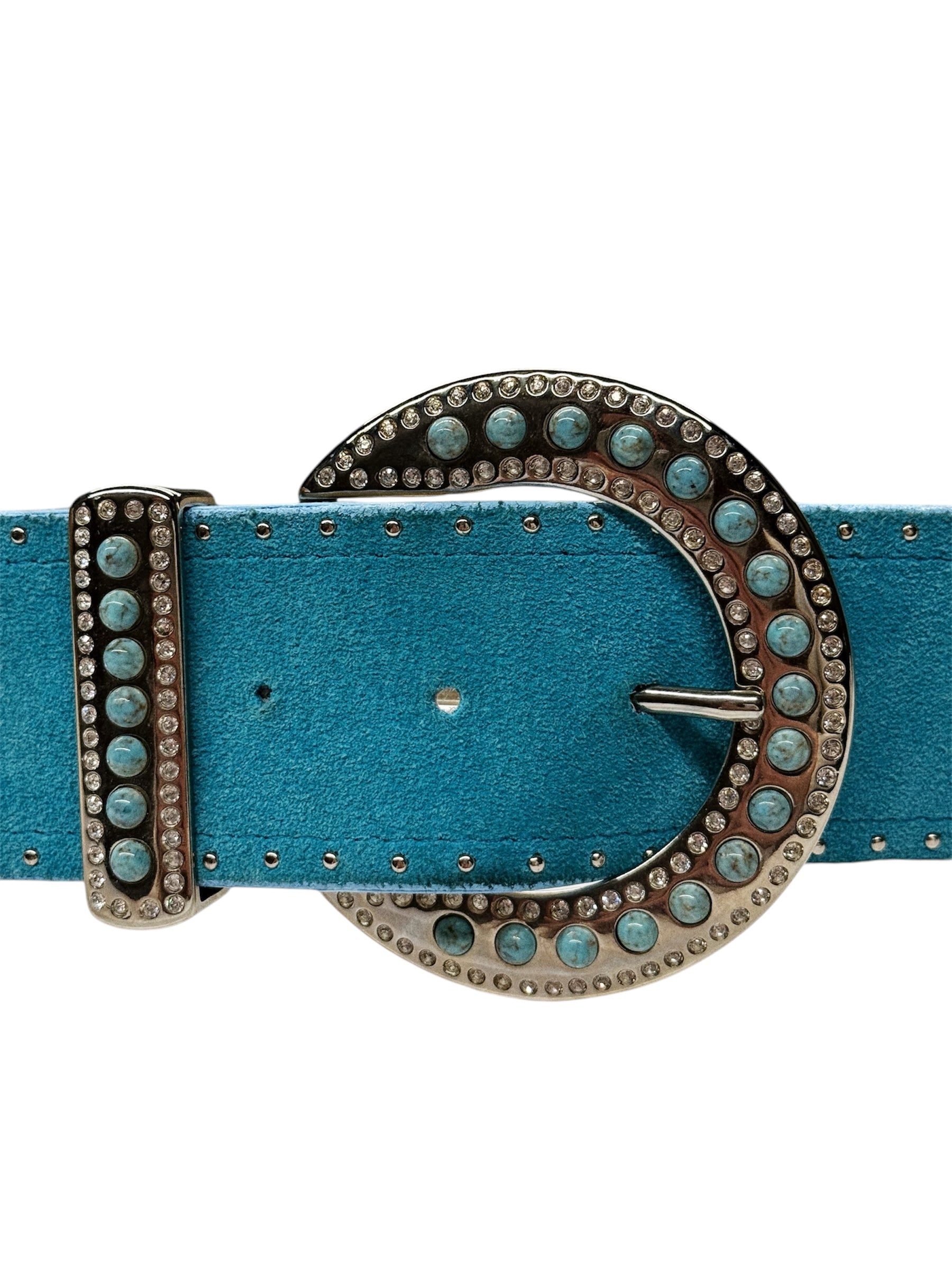 Fabrizio Mancini Blue Suede Belt