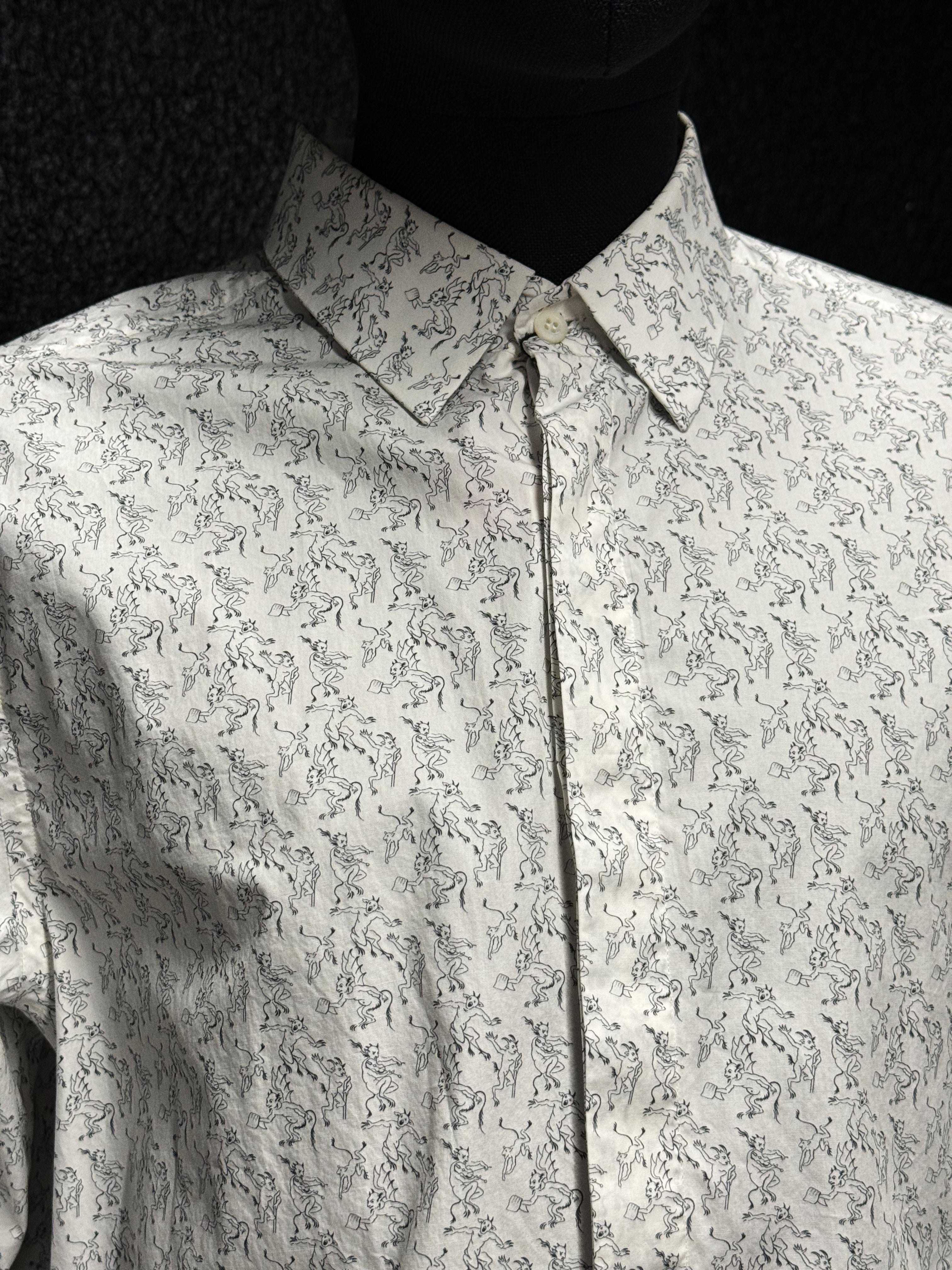PRADA Men’s Mythological Print Cotton Shirt