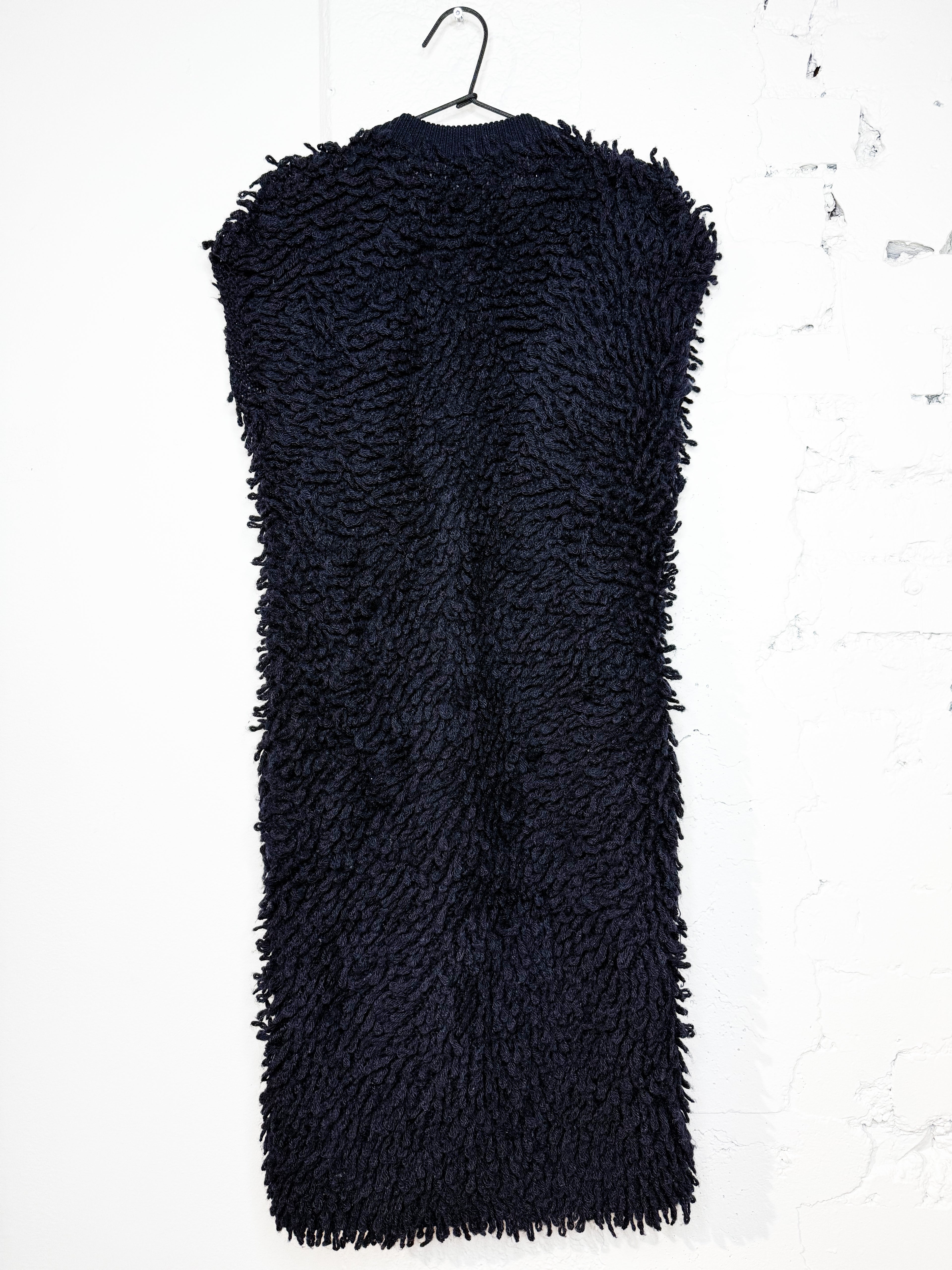 ALEXANDER MCQUEEN WOOL KNIT VEST – BLACK – SIZE XS