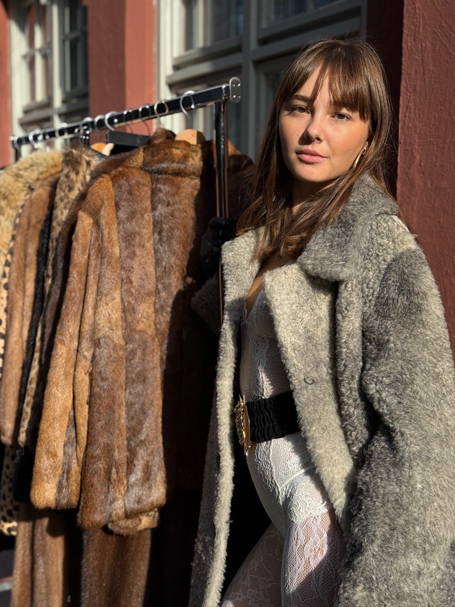 Vintage Wigens Icelandic Lamb Fur Coat
