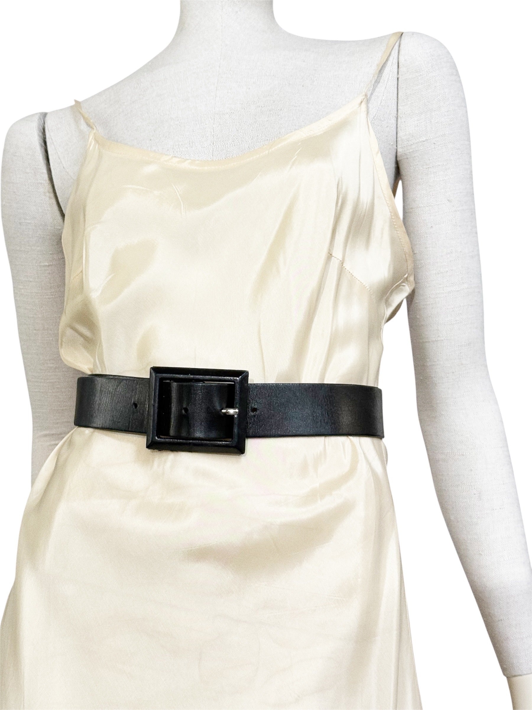 Gucci Wide Black Leather Waist Belt