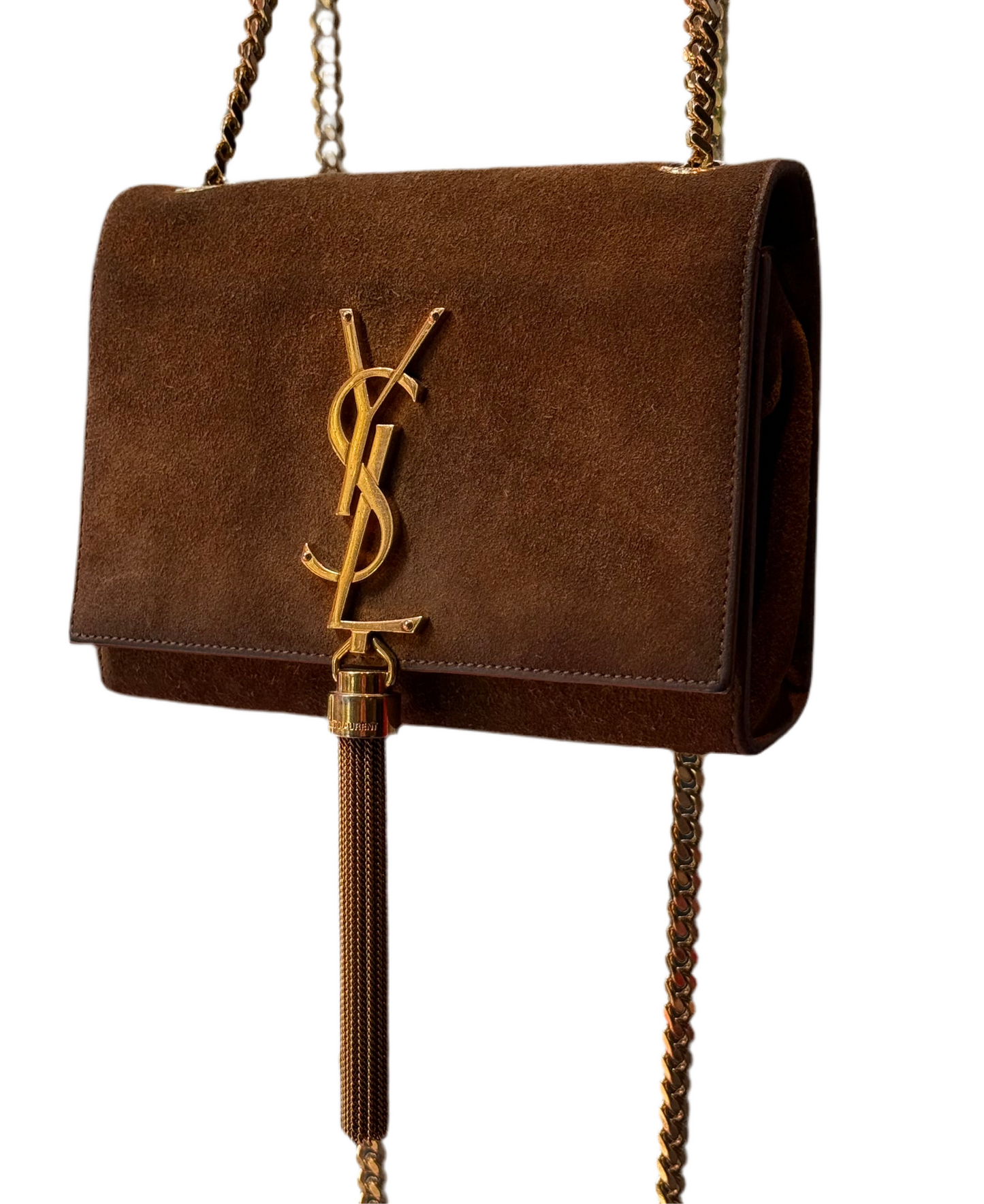 Saint Laurent Kate Tassel Small Bag in Suede