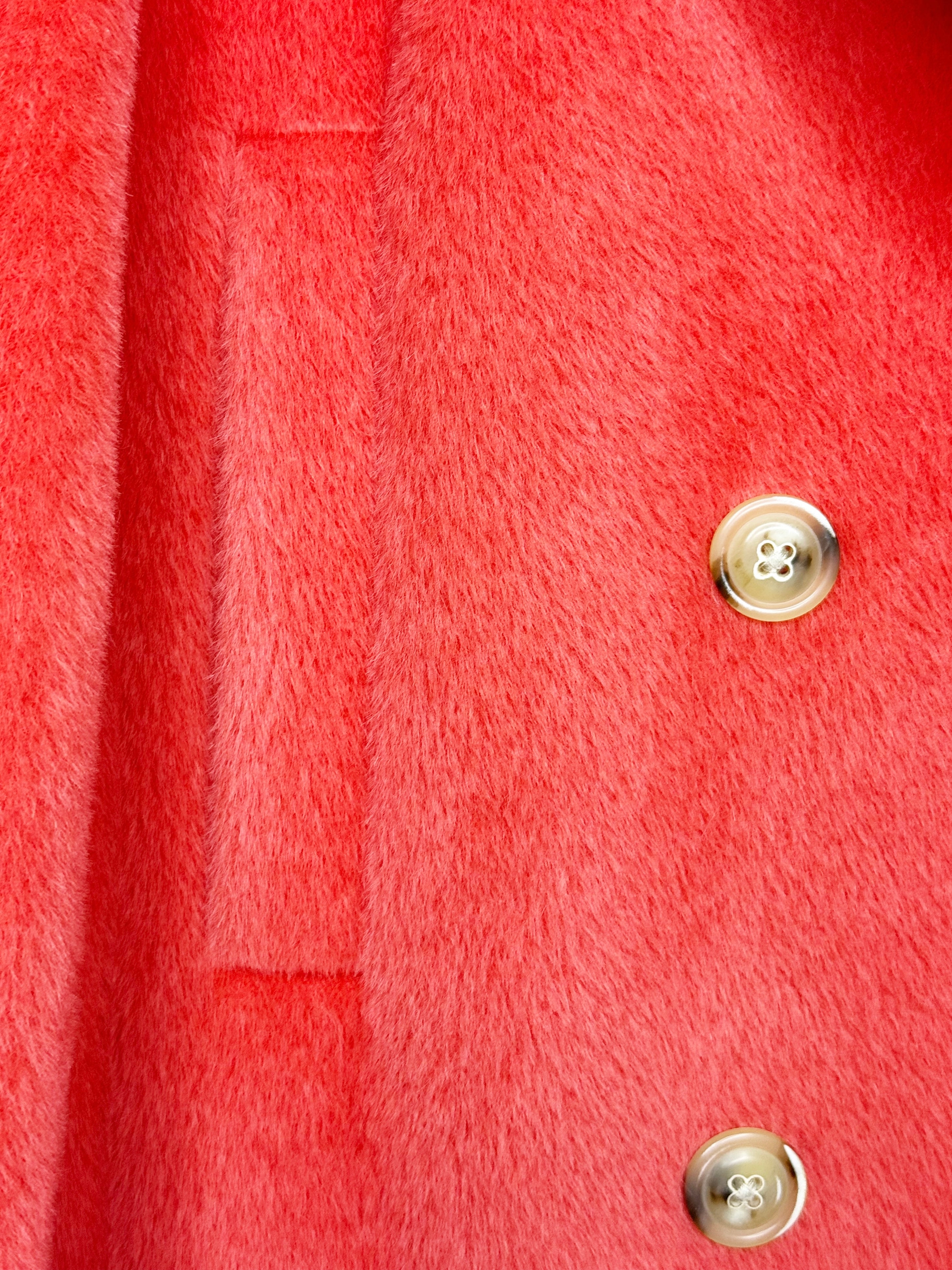 Caroll Double-Breasted Coral Coat