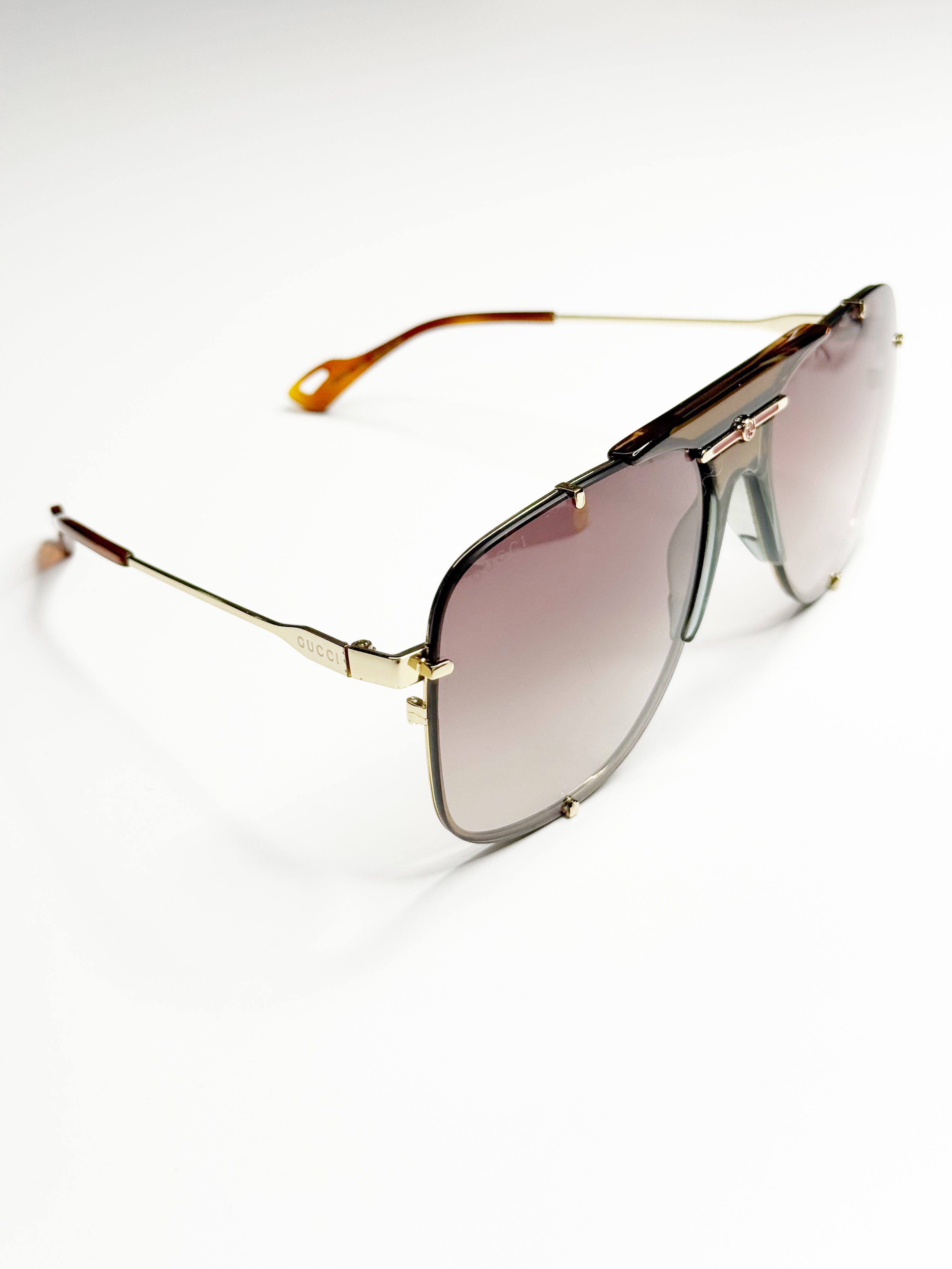 Gucci GG0798S Oversized Aviator Sunglasses