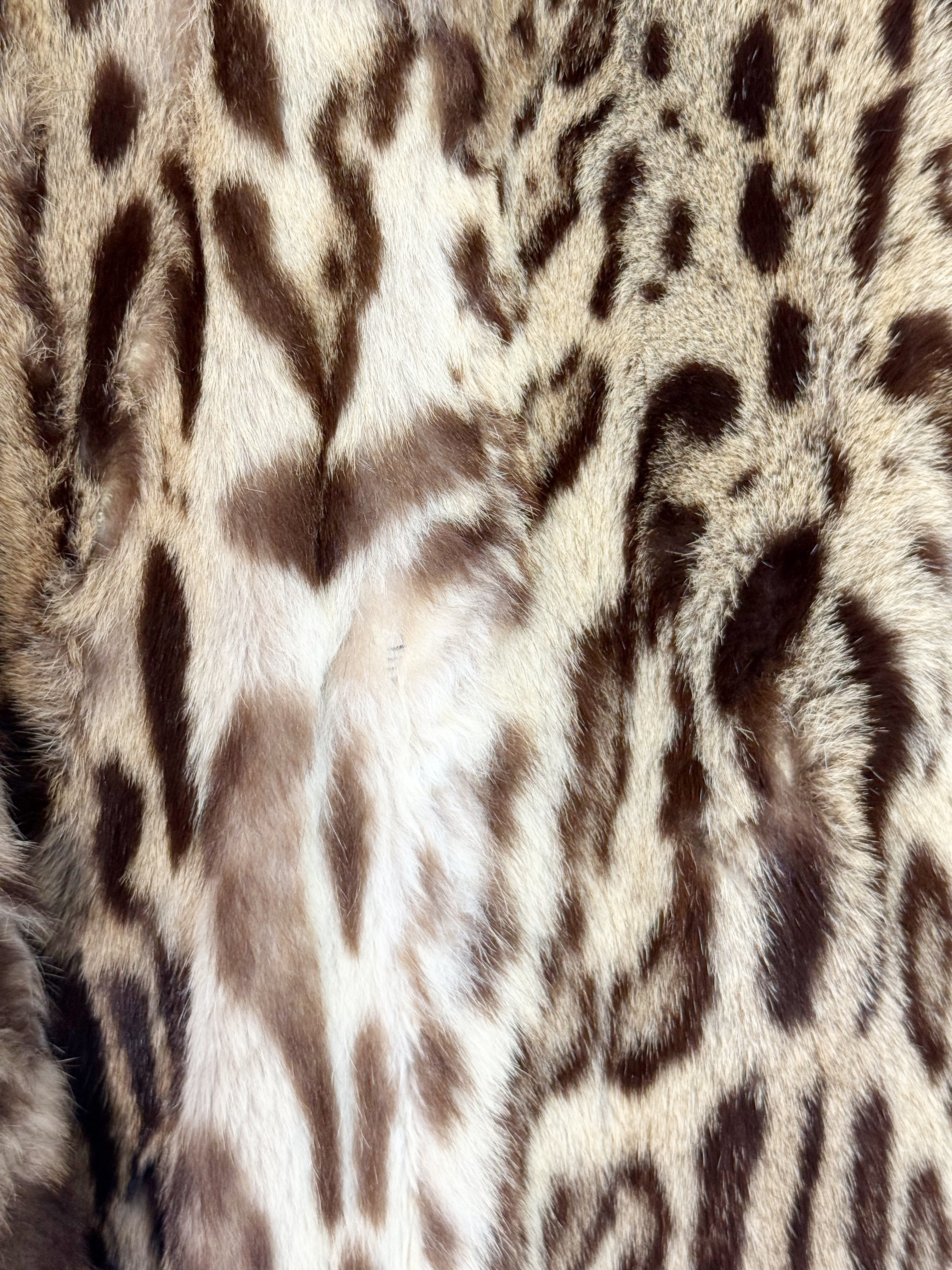 Vintage Leopard Print Fur Coat