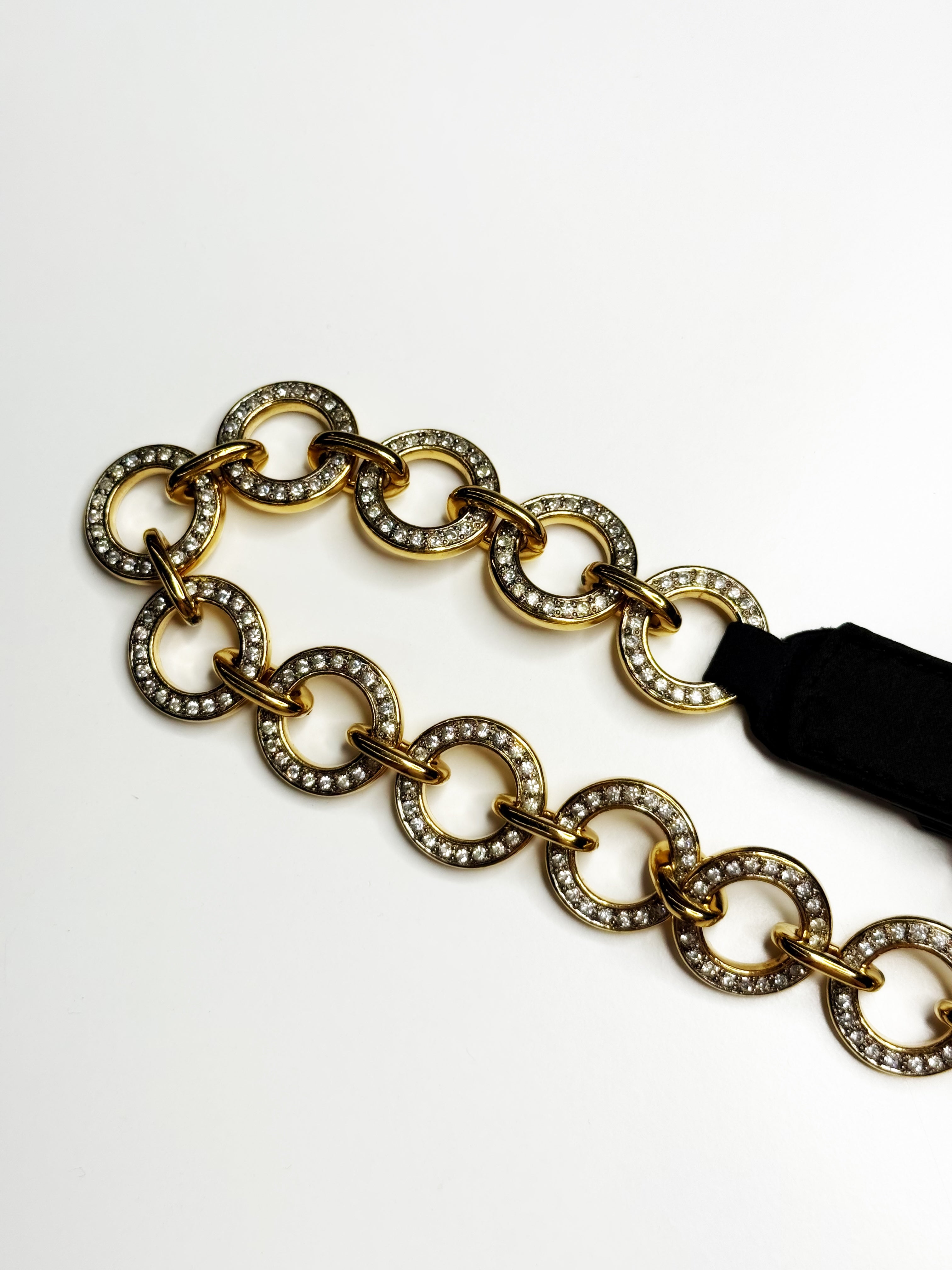 Valentino Crystal Logo Chain Bel