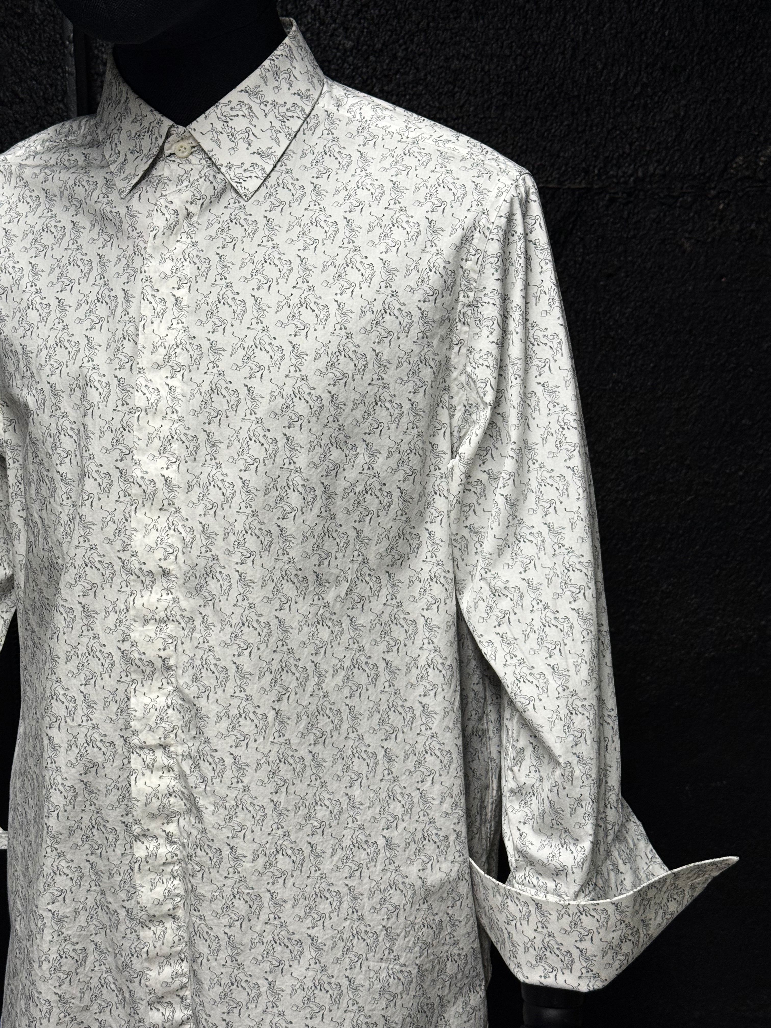 PRADA Men’s Mythological Print Cotton Shirt