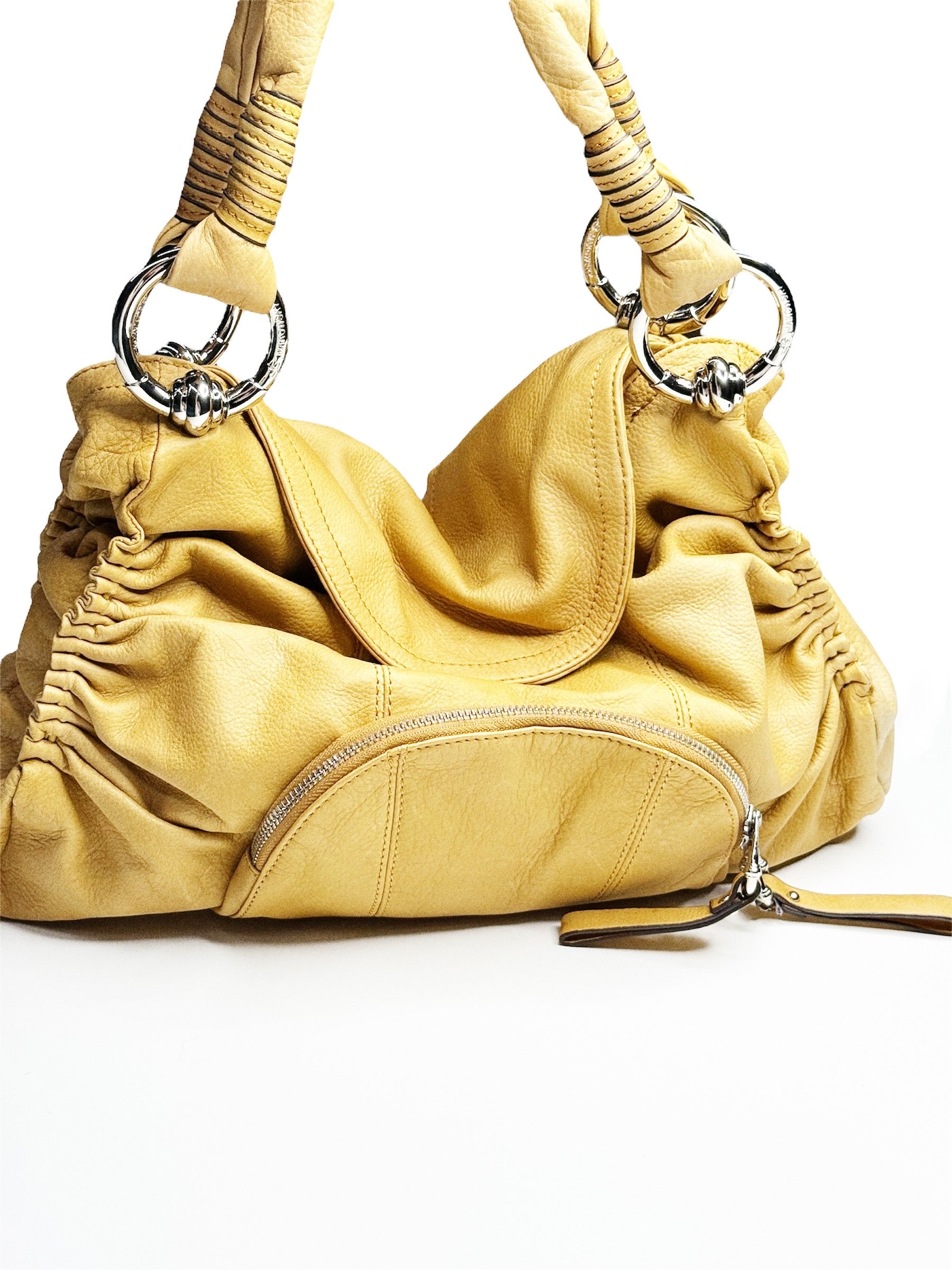 Makowsky Gathered Leather Shoulder Bag