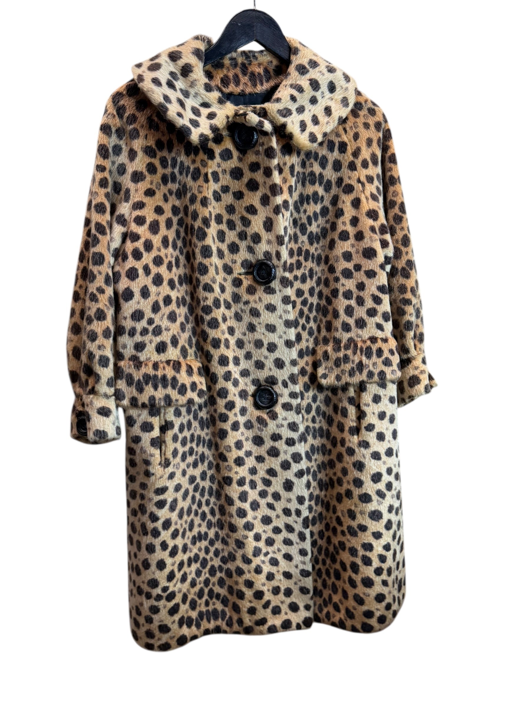 Vintage Sportowne “Chita” Leopard Print Coat