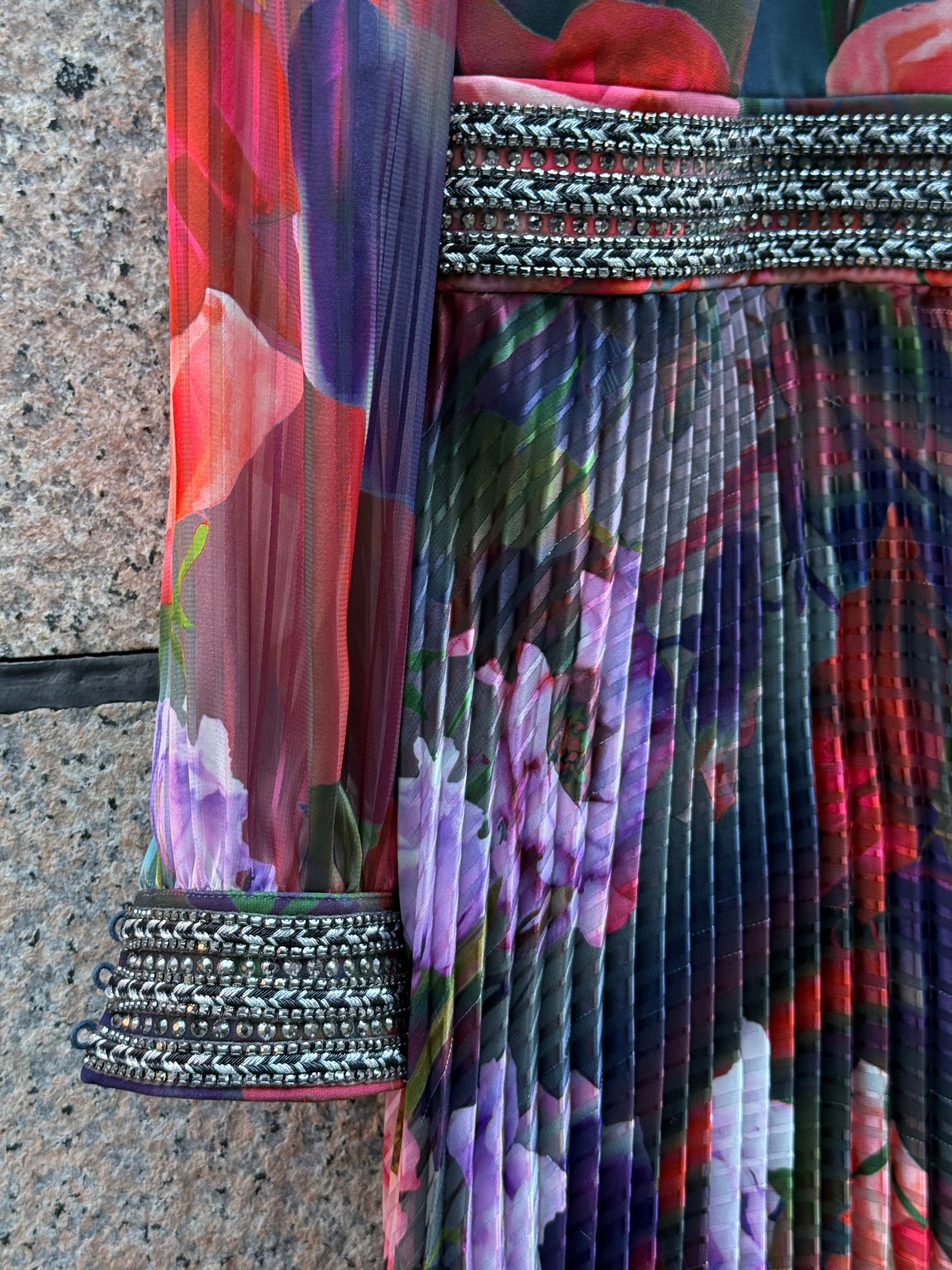 Karen Millen Floral Pleated Dress